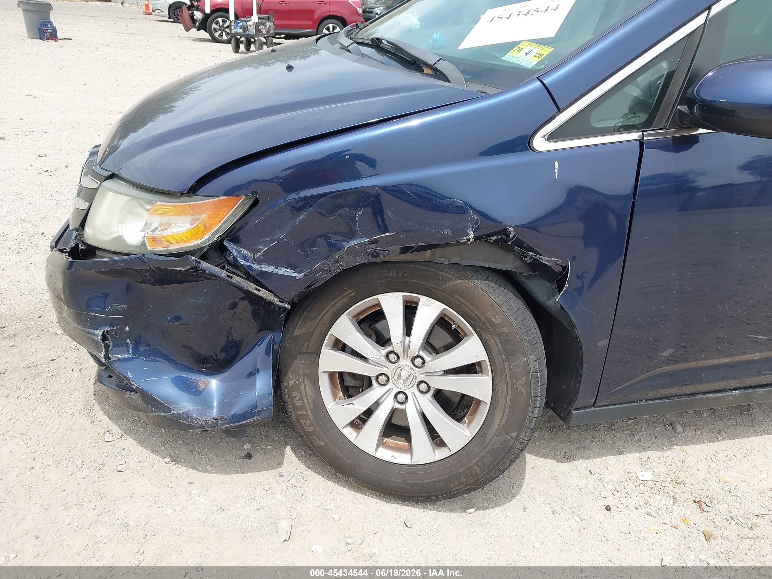 2015 Honda Odyssey Ex-l Blue vin: 5FNRL5H65FB029251