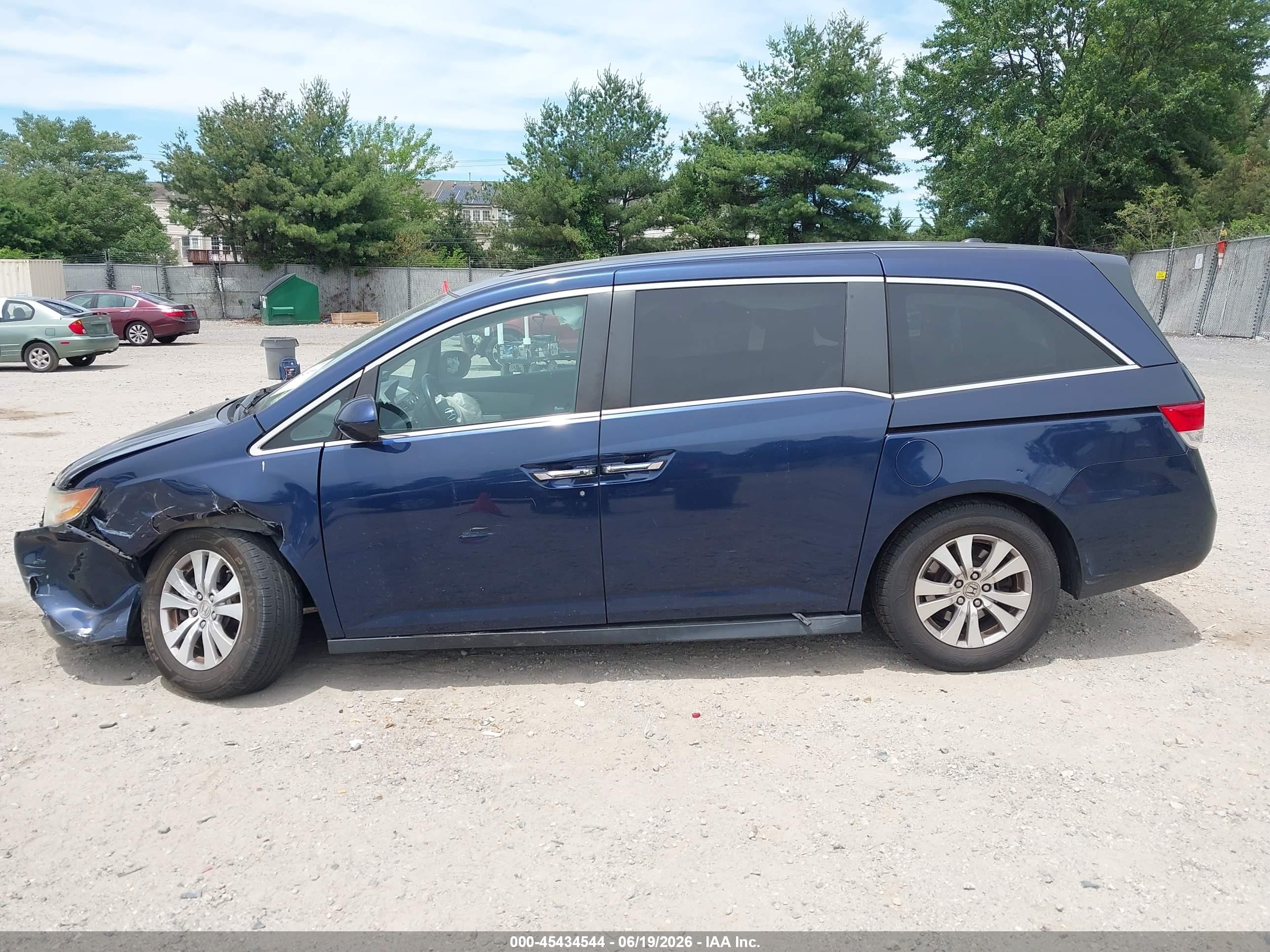 2015 Honda Odyssey Ex-l Blue vin: 5FNRL5H65FB029251