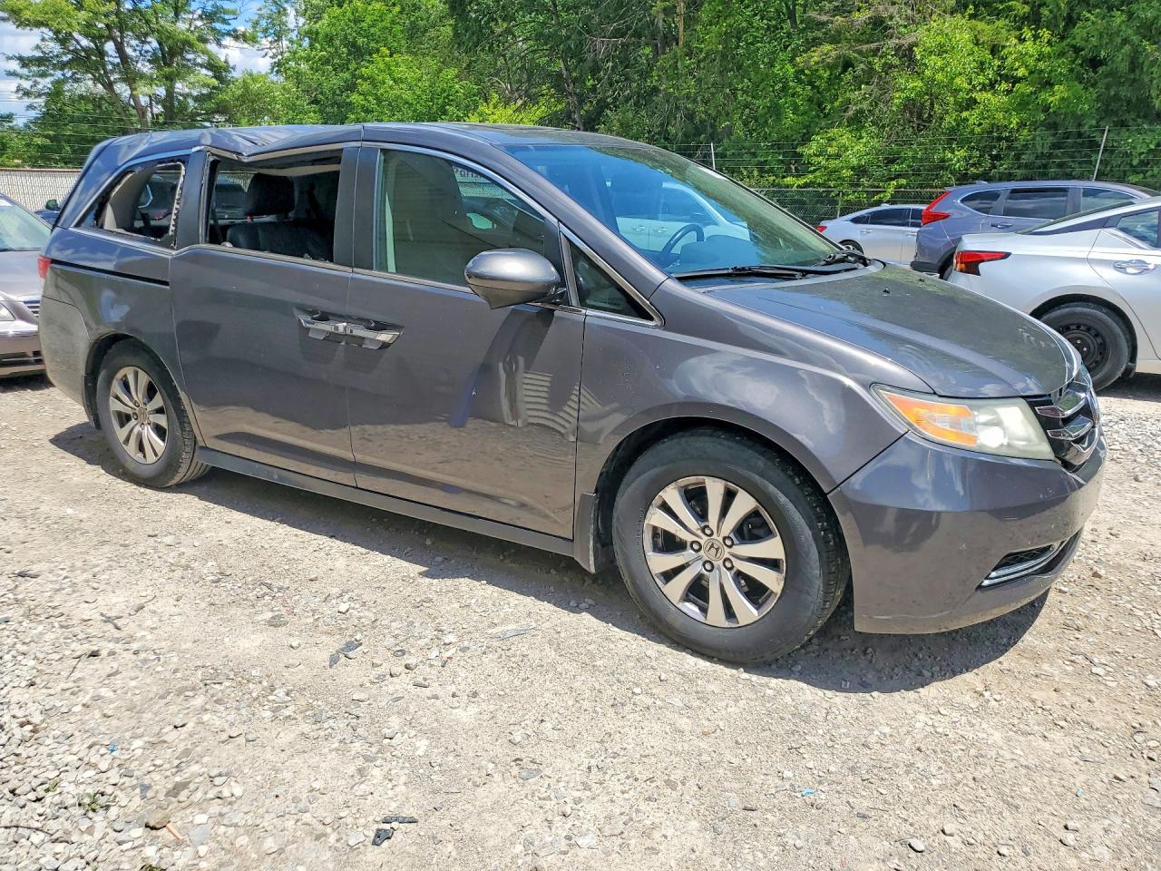 2015 Honda Odyssey Exl Gray vin: 5FNRL5H65FB046308