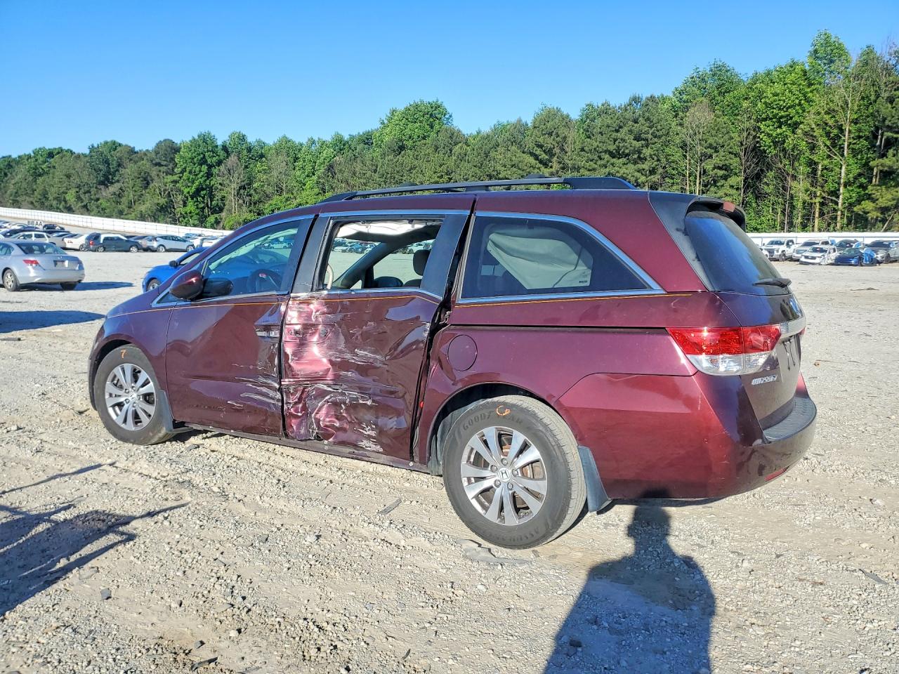 2015 Honda Odyssey Exl Maroon vin: 5FNRL5H65FB046552