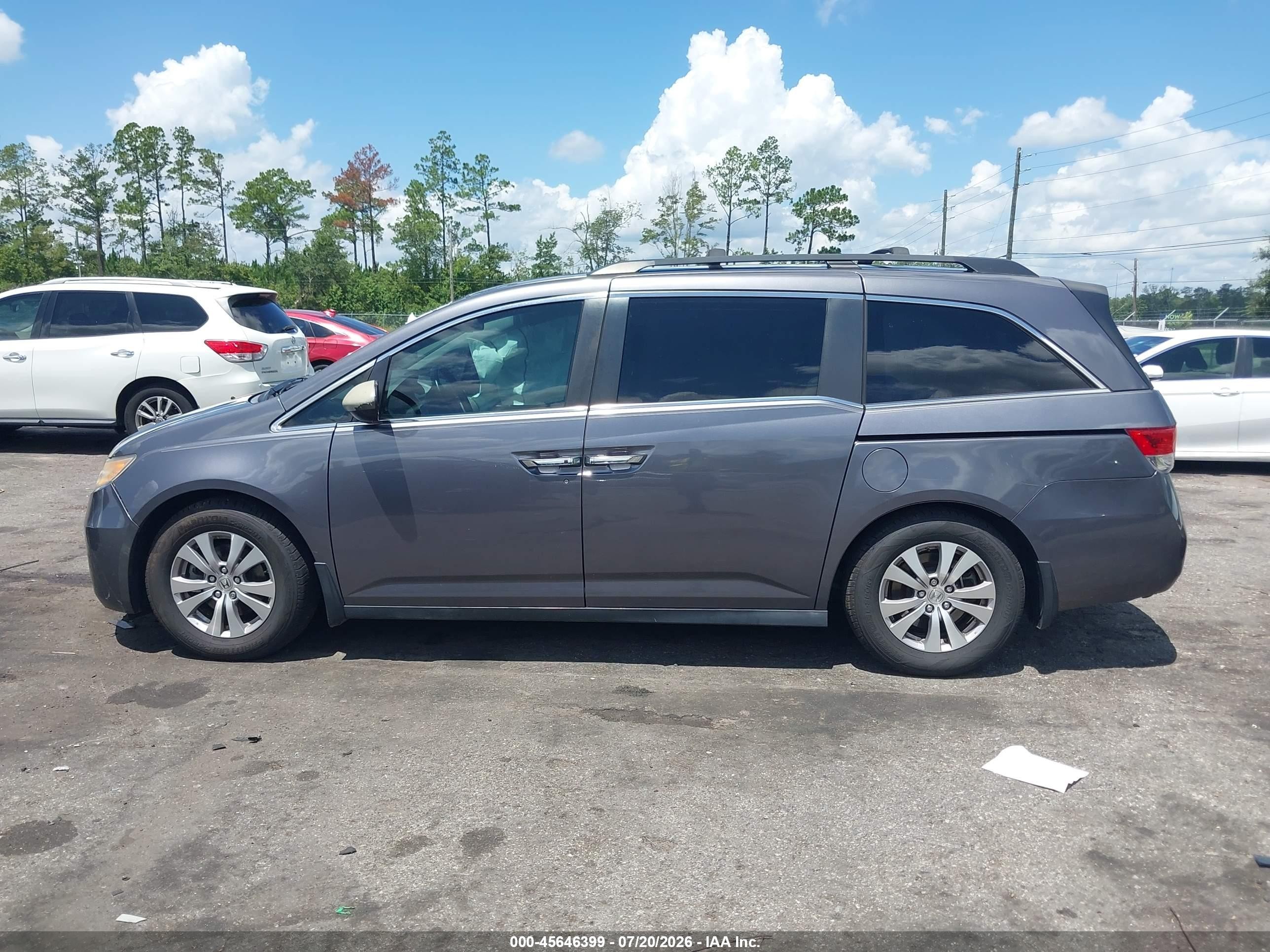 2015 Honda Odyssey Ex-l Black vin: 5FNRL5H65FB046647