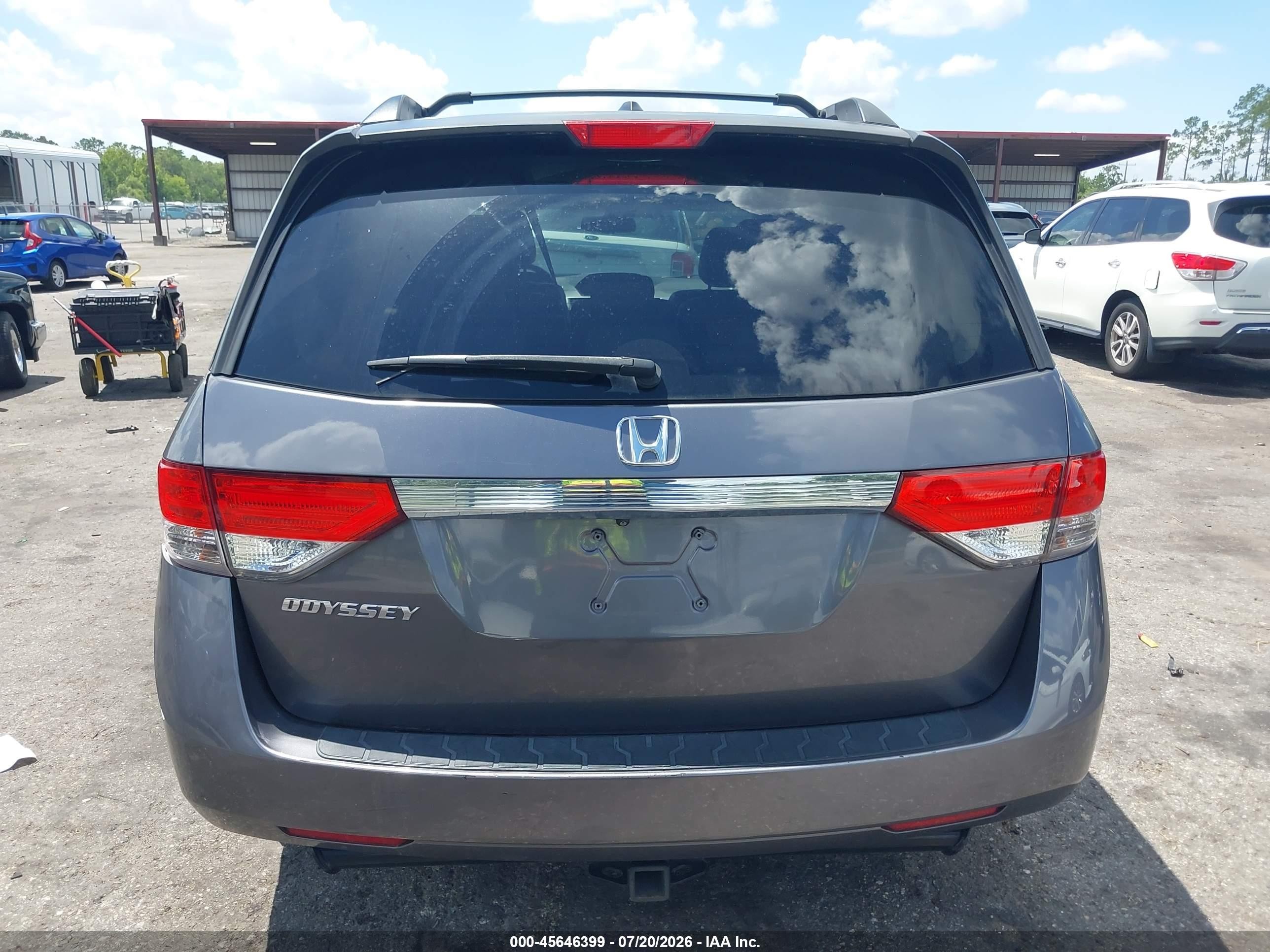 2015 Honda Odyssey Ex-l Black vin: 5FNRL5H65FB046647