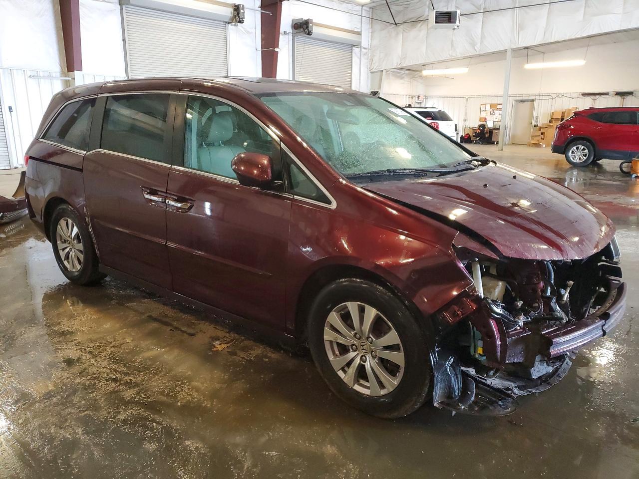 2015 Honda Odyssey Exl Burgundy vin: 5FNRL5H65FB049225