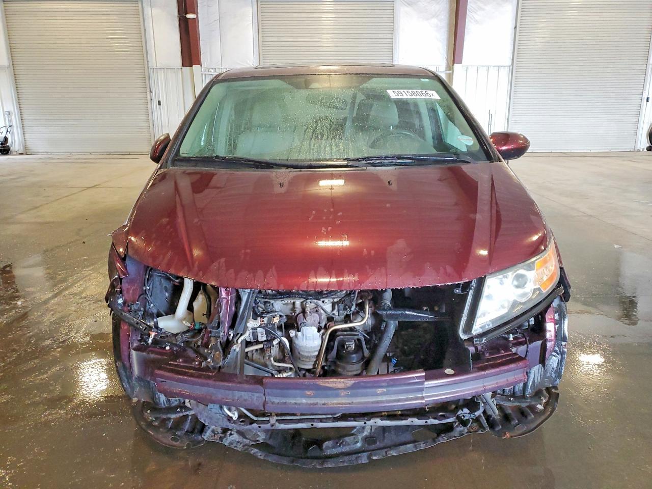 2015 Honda Odyssey Exl Burgundy vin: 5FNRL5H65FB049225