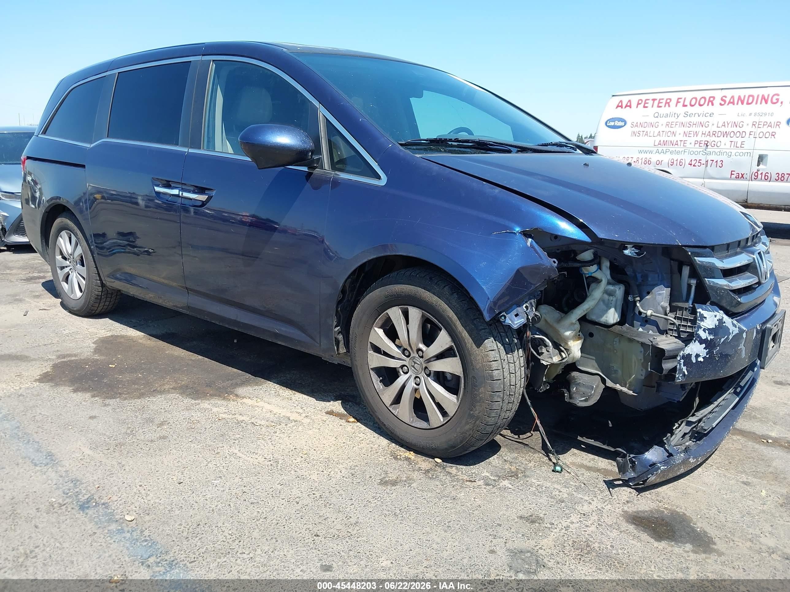 2015 Honda Odyssey Ex-l Dark Blue vin: 5FNRL5H65FB055560