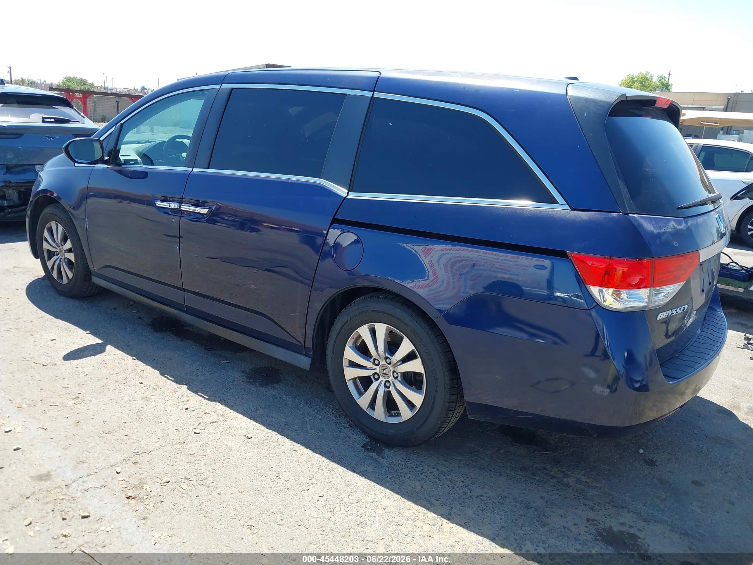 2015 Honda Odyssey Ex-l Dark Blue vin: 5FNRL5H65FB055560