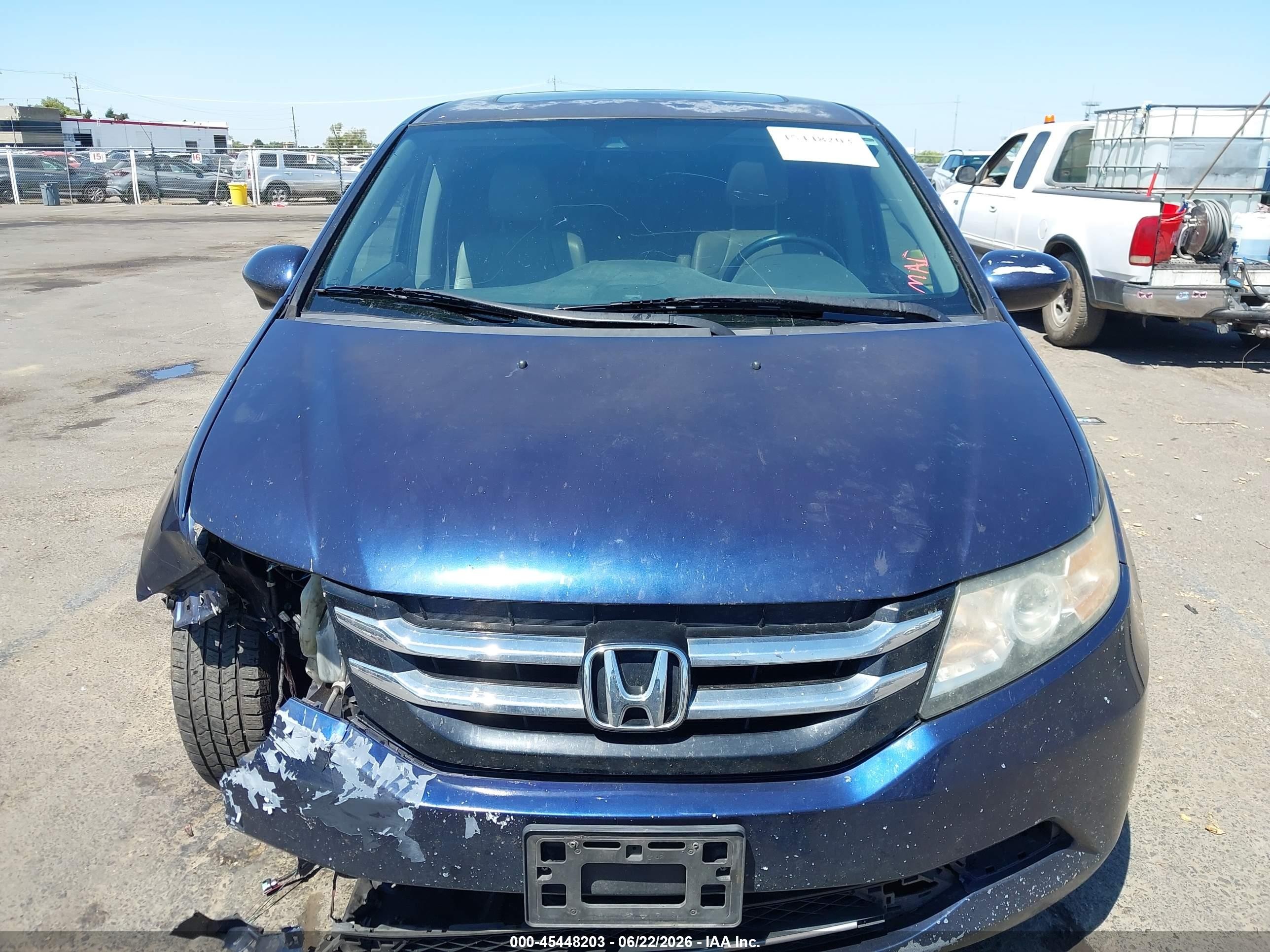 2015 Honda Odyssey Ex-l Dark Blue vin: 5FNRL5H65FB055560