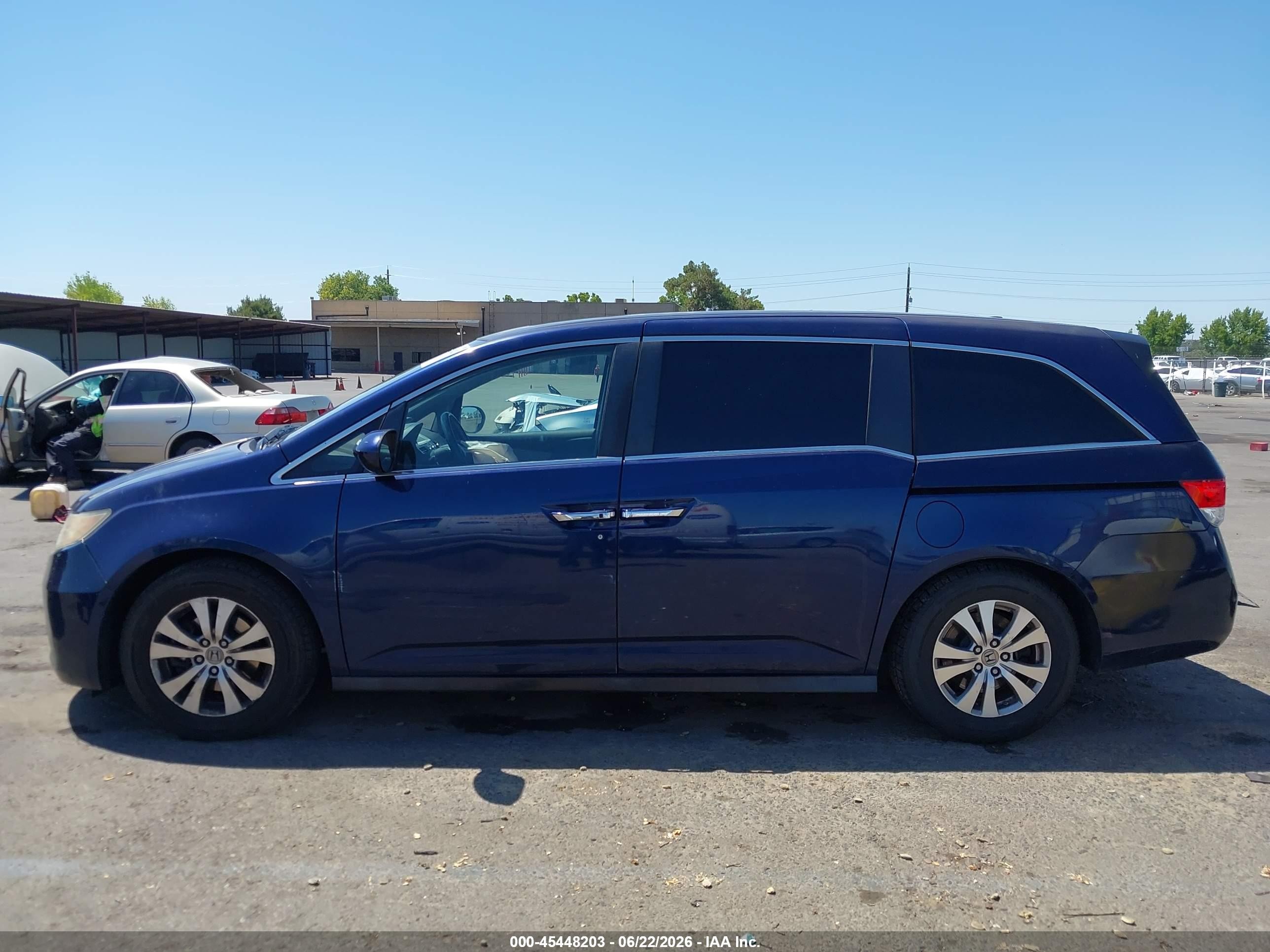 2015 Honda Odyssey Ex-l Dark Blue vin: 5FNRL5H65FB055560