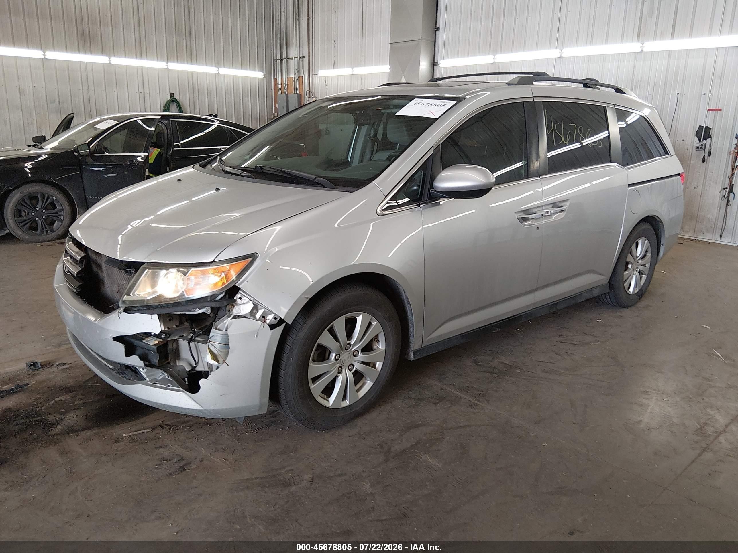 2015 Honda Odyssey Ex-l Серебряный vin: 5FNRL5H65FB057809