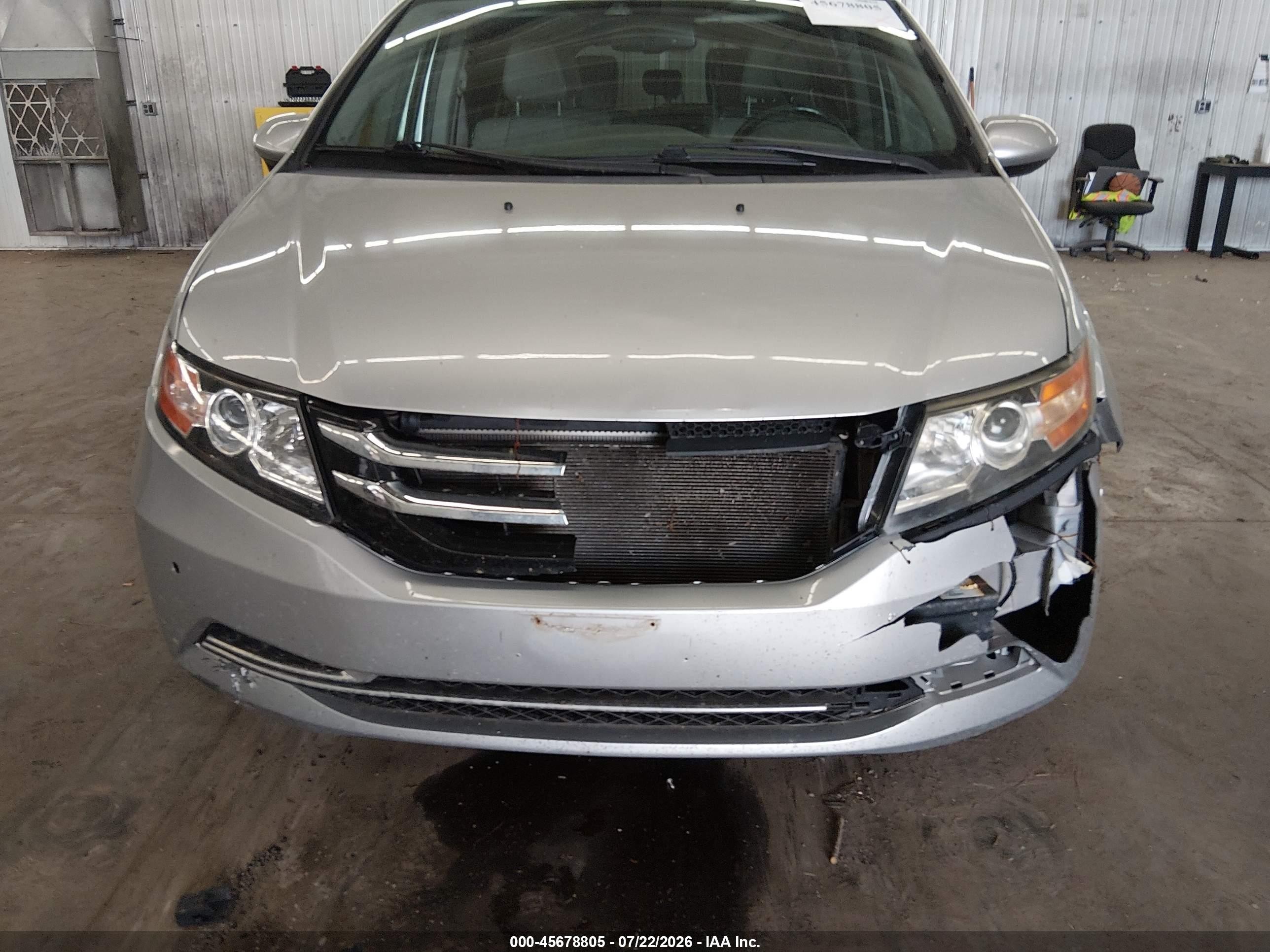 2015 Honda Odyssey Ex-l Серебряный vin: 5FNRL5H65FB057809