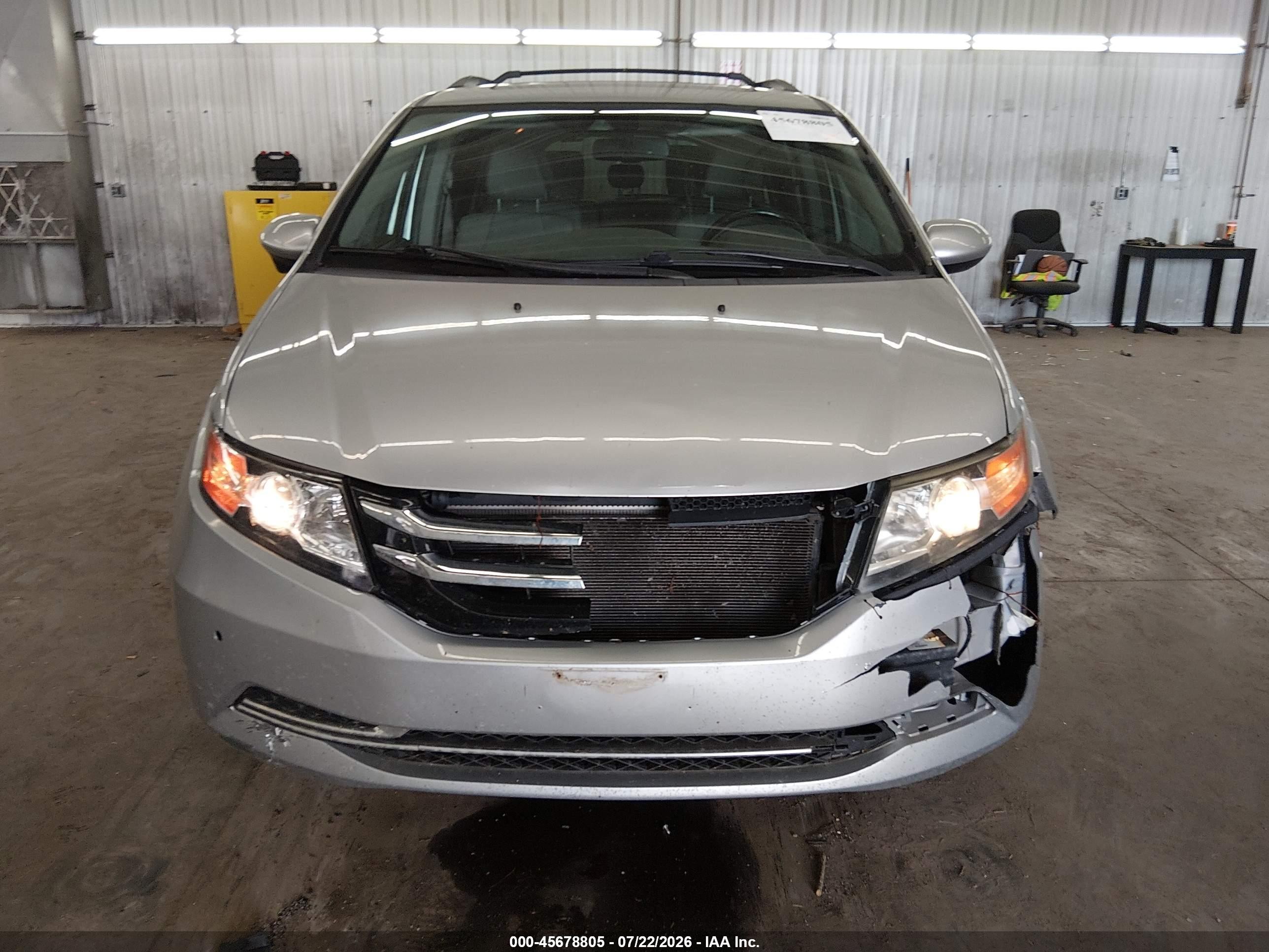 2015 Honda Odyssey Ex-l Серебряный vin: 5FNRL5H65FB057809