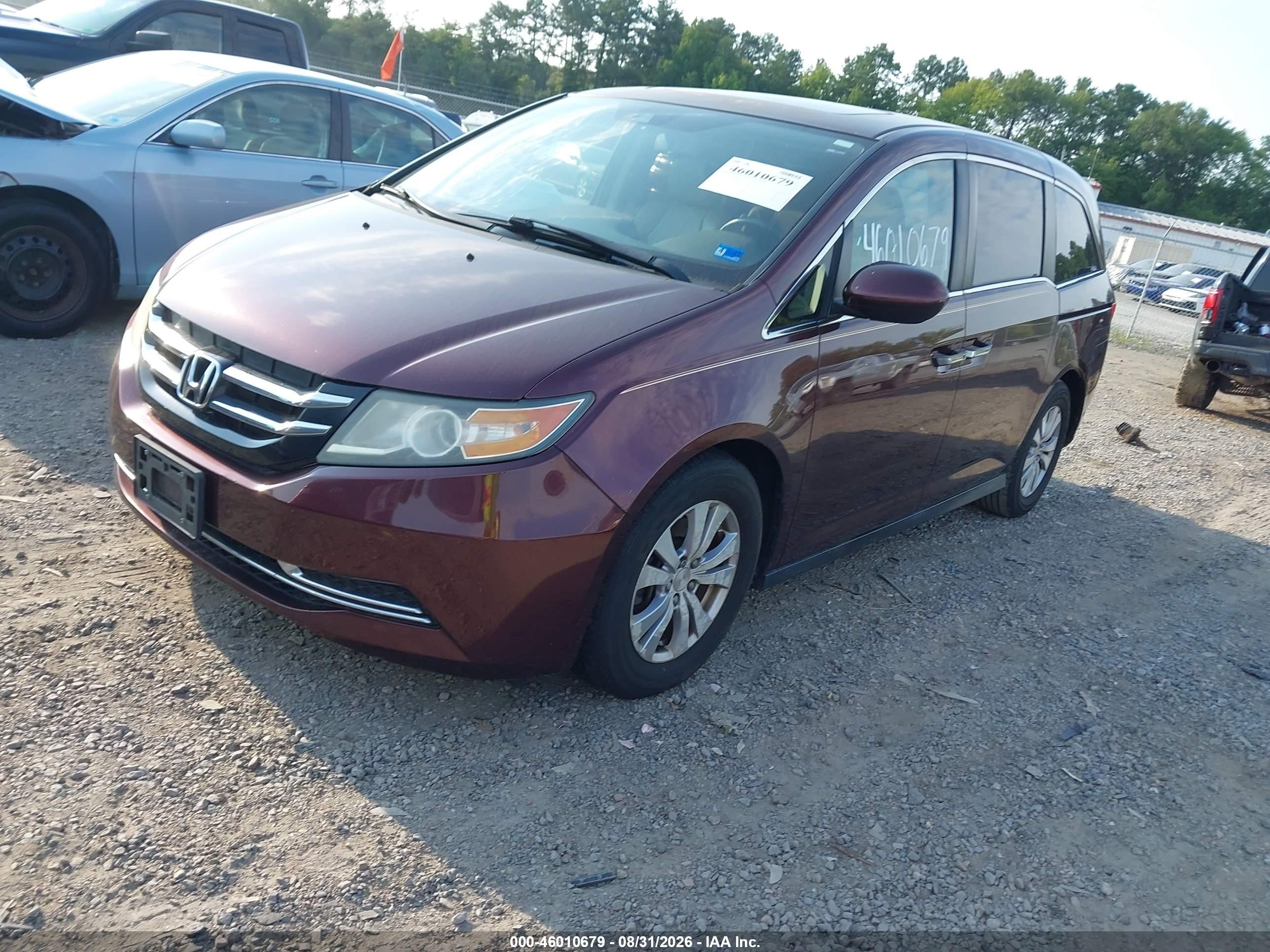 2015 Honda Odyssey Exl Темно-бордовый vin: 5FNRL5H65FB063822