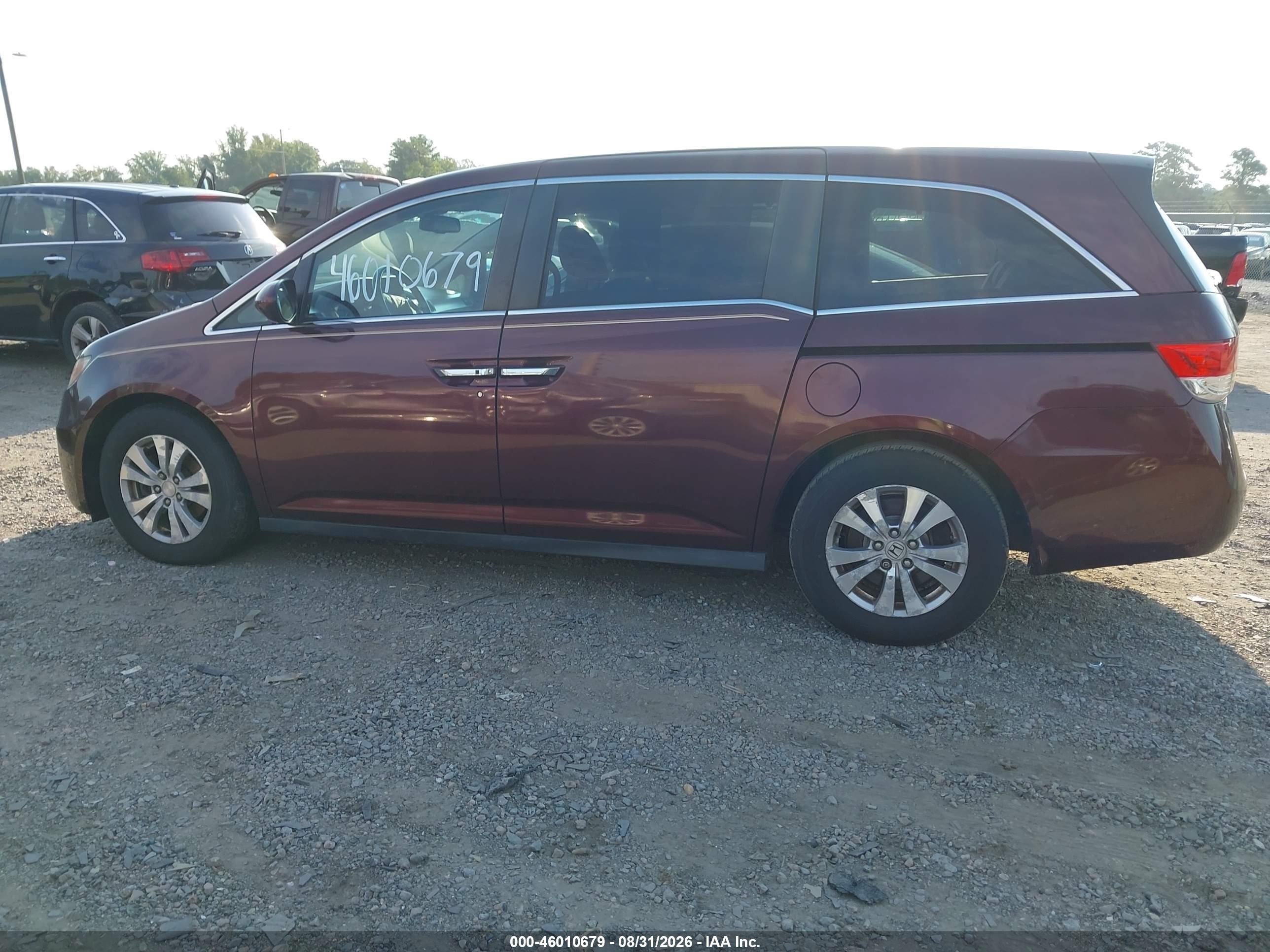 2015 Honda Odyssey Exl Темно-бордовый vin: 5FNRL5H65FB063822