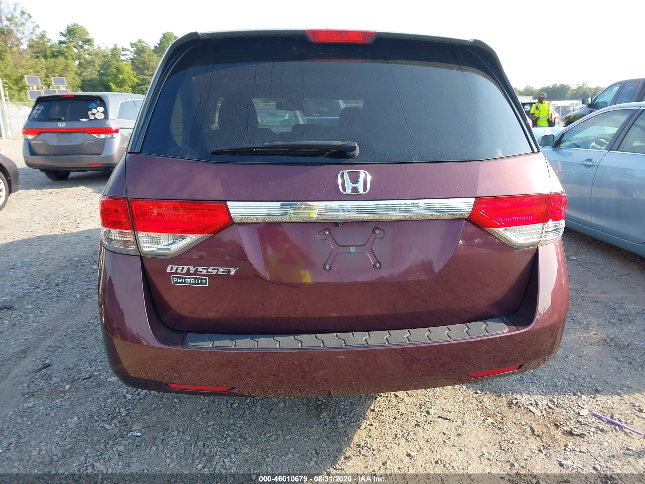 2015 Honda Odyssey Exl Темно-бордовый vin: 5FNRL5H65FB063822