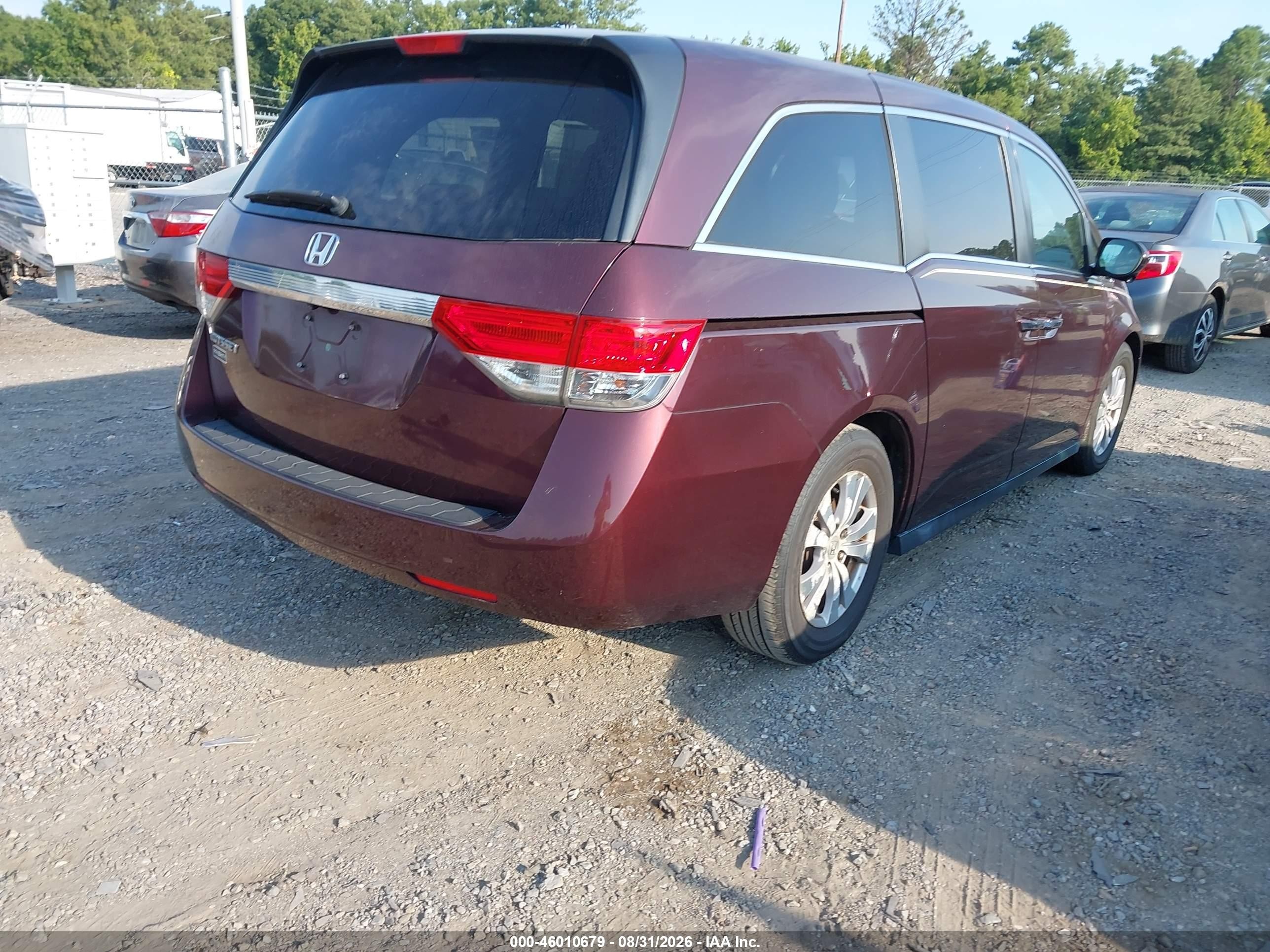 2015 Honda Odyssey Exl Темно-бордовый vin: 5FNRL5H65FB063822