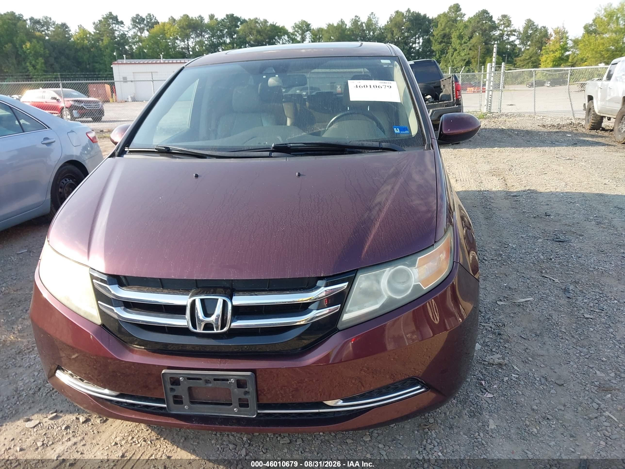 2015 Honda Odyssey Exl Темно-бордовый vin: 5FNRL5H65FB063822