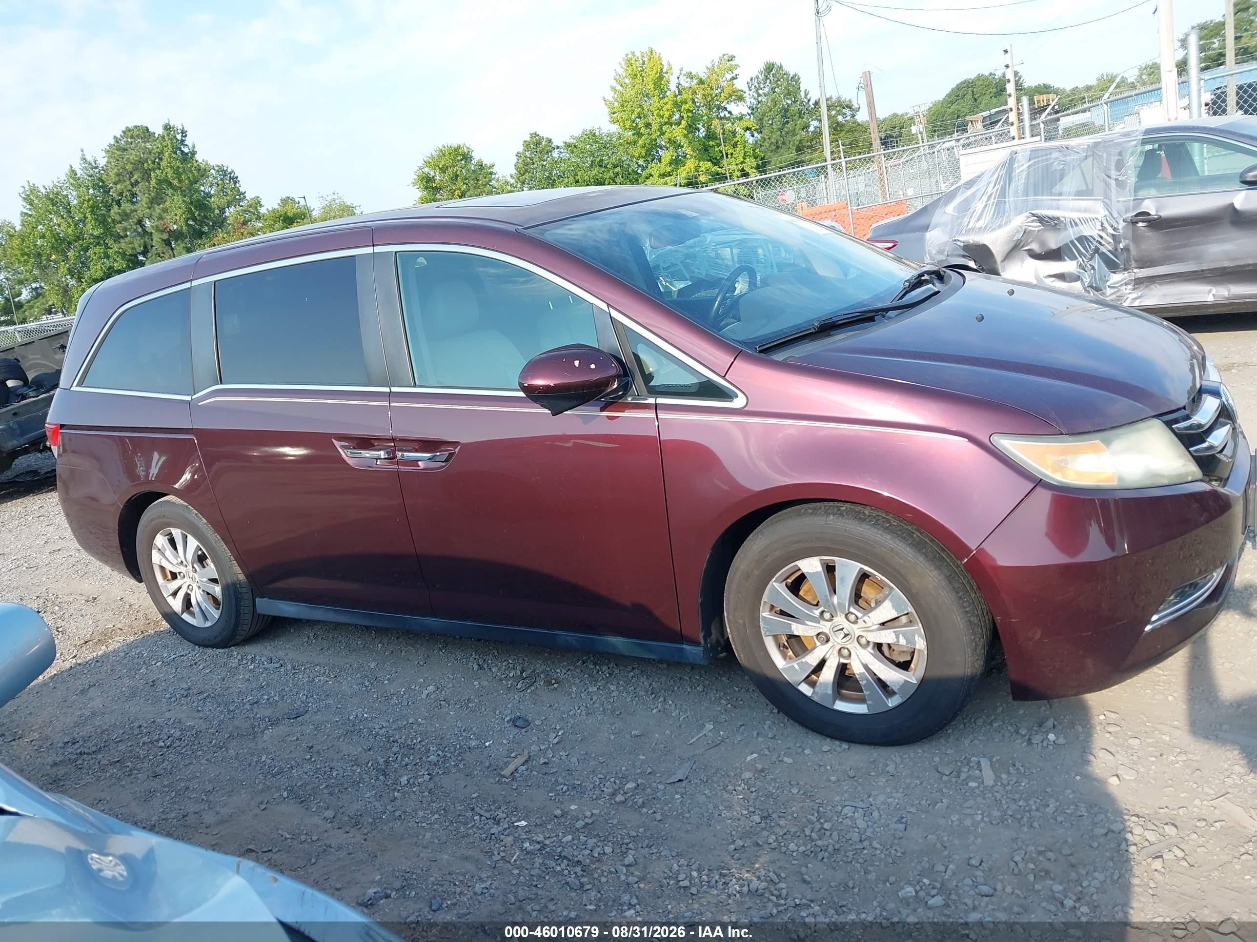 2015 Honda Odyssey Exl Темно-бордовый vin: 5FNRL5H65FB063822