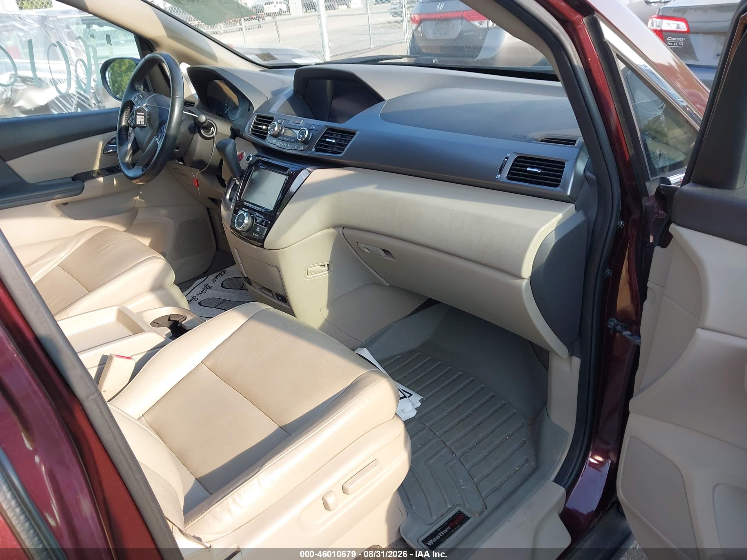 2015 Honda Odyssey Exl Темно-бордовый vin: 5FNRL5H65FB063822