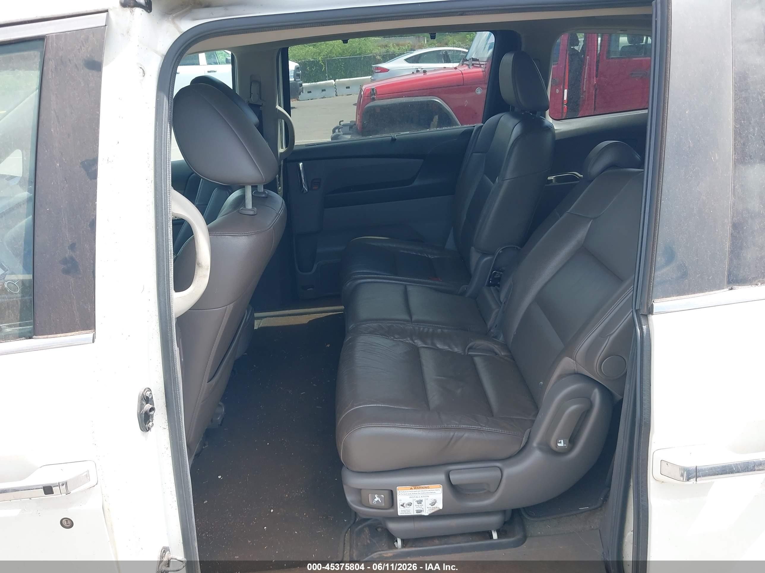 2015 Honda Odyssey Ex-l White vin: 5FNRL5H65FB070964