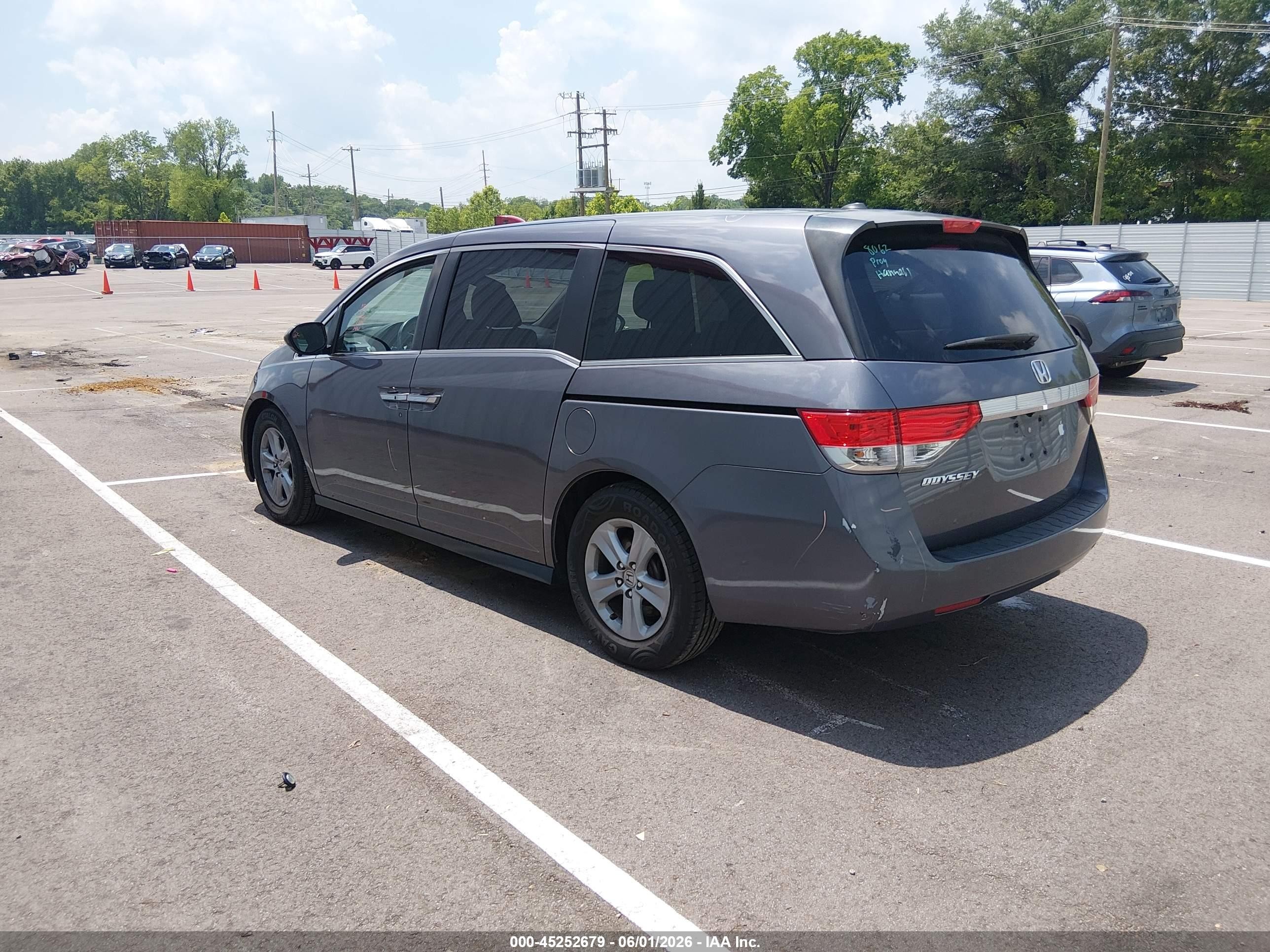2015 Honda Odyssey Ex-l Silver vin: 5FNRL5H65FB081575