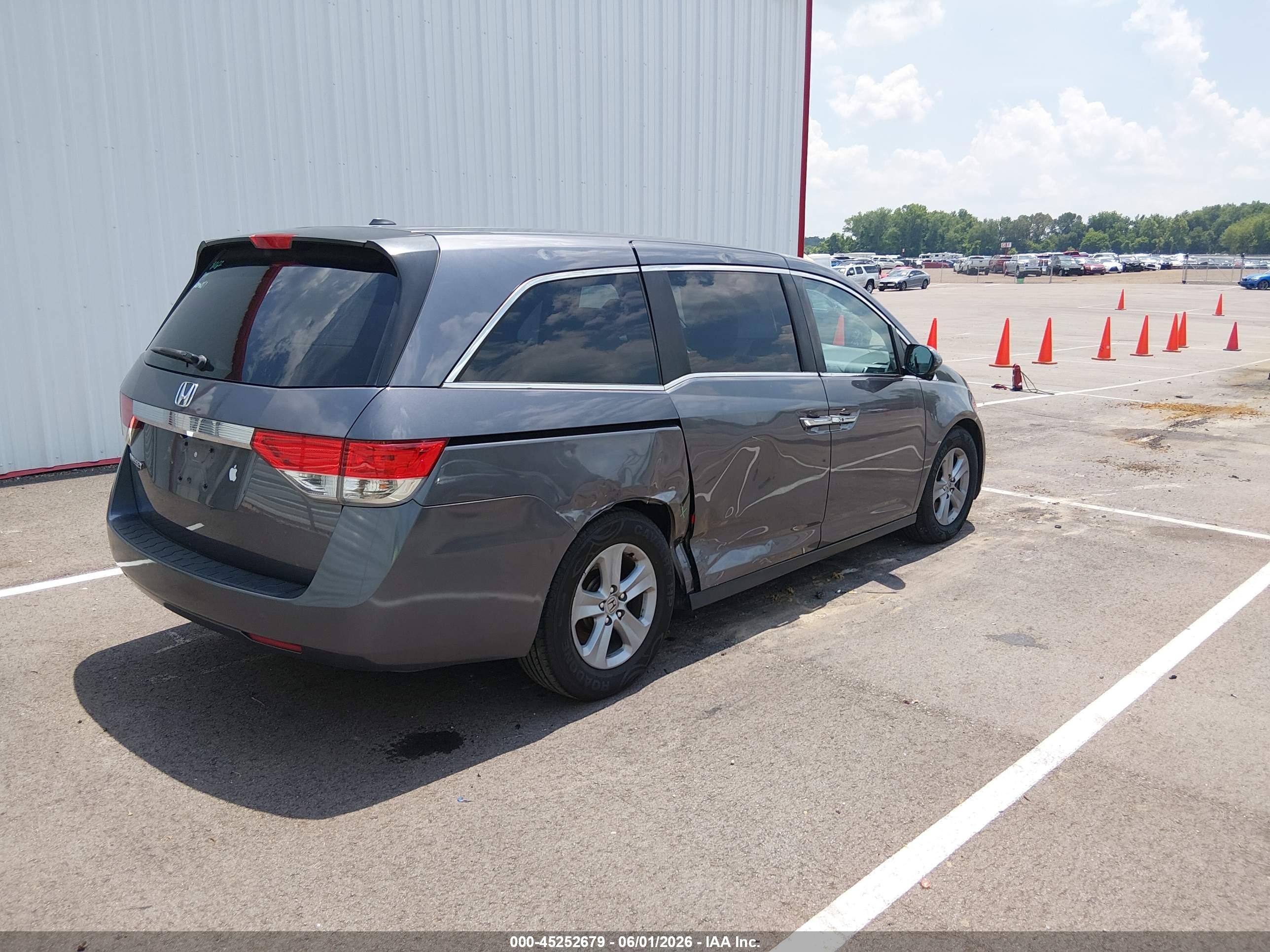 2015 Honda Odyssey Ex-l Silver vin: 5FNRL5H65FB081575