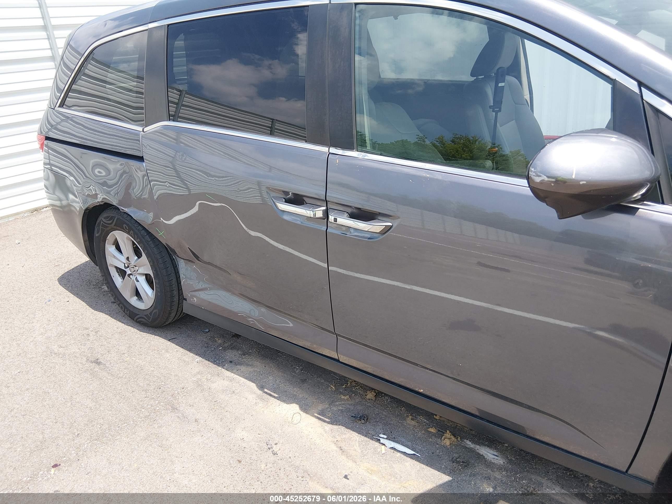 2015 Honda Odyssey Ex-l Silver vin: 5FNRL5H65FB081575