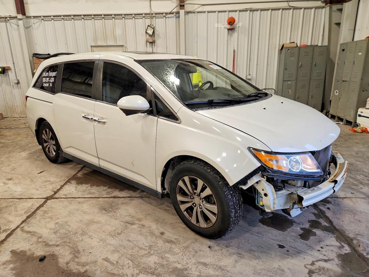 2015 Honda Odyssey Exl White vin: 5FNRL5H65FB086548
