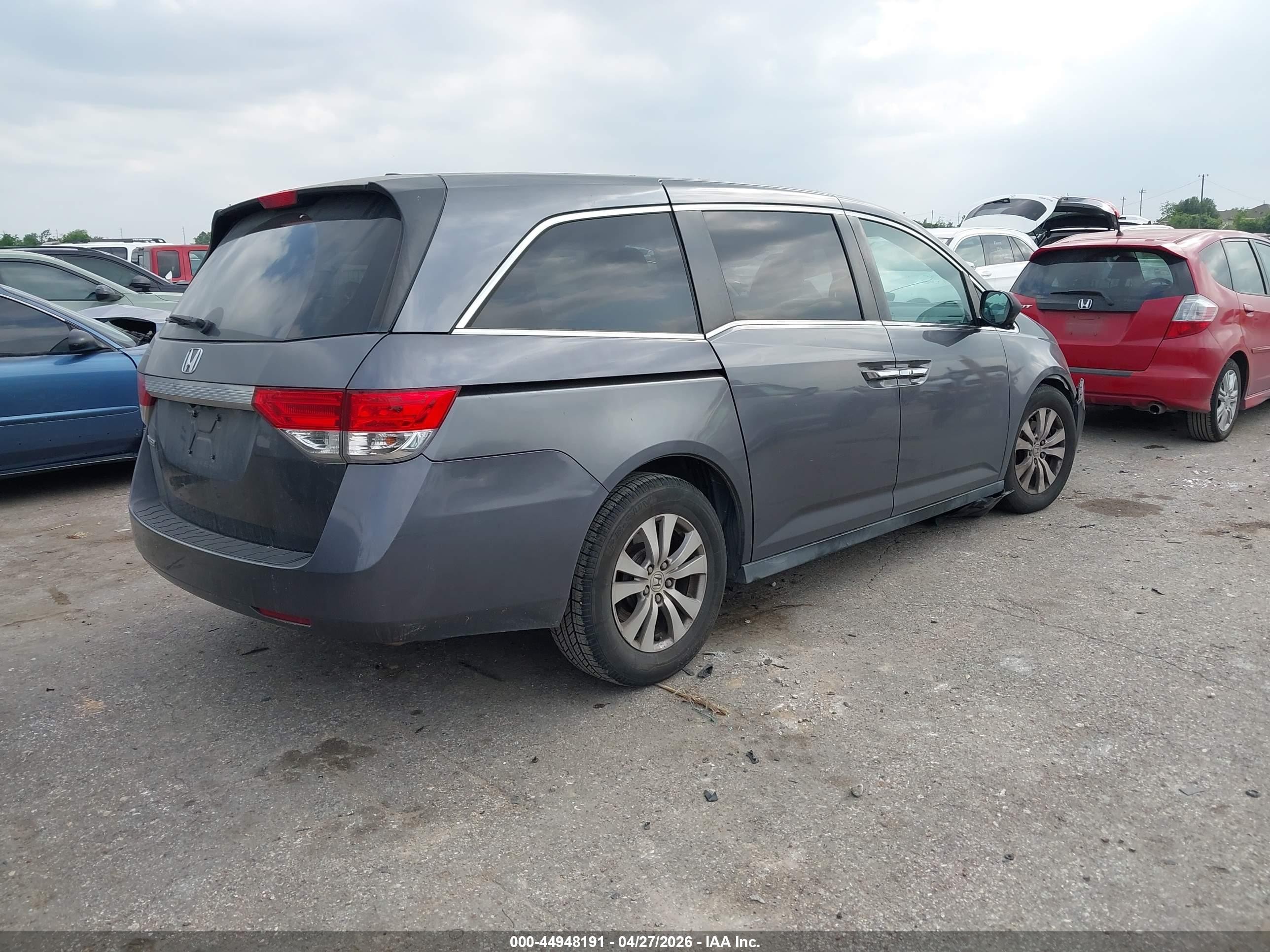 2015 Honda Odyssey Ex-l Gray vin: 5FNRL5H65FB089949