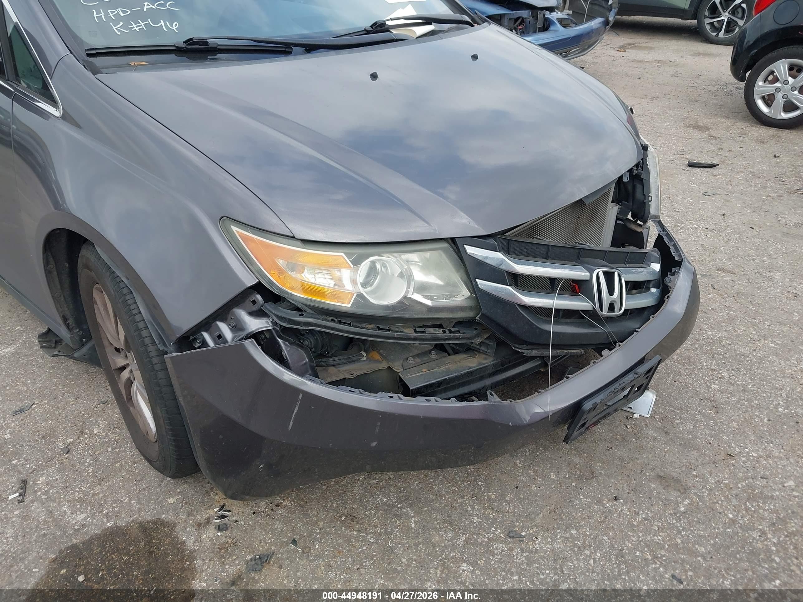2015 Honda Odyssey Ex-l Gray vin: 5FNRL5H65FB089949