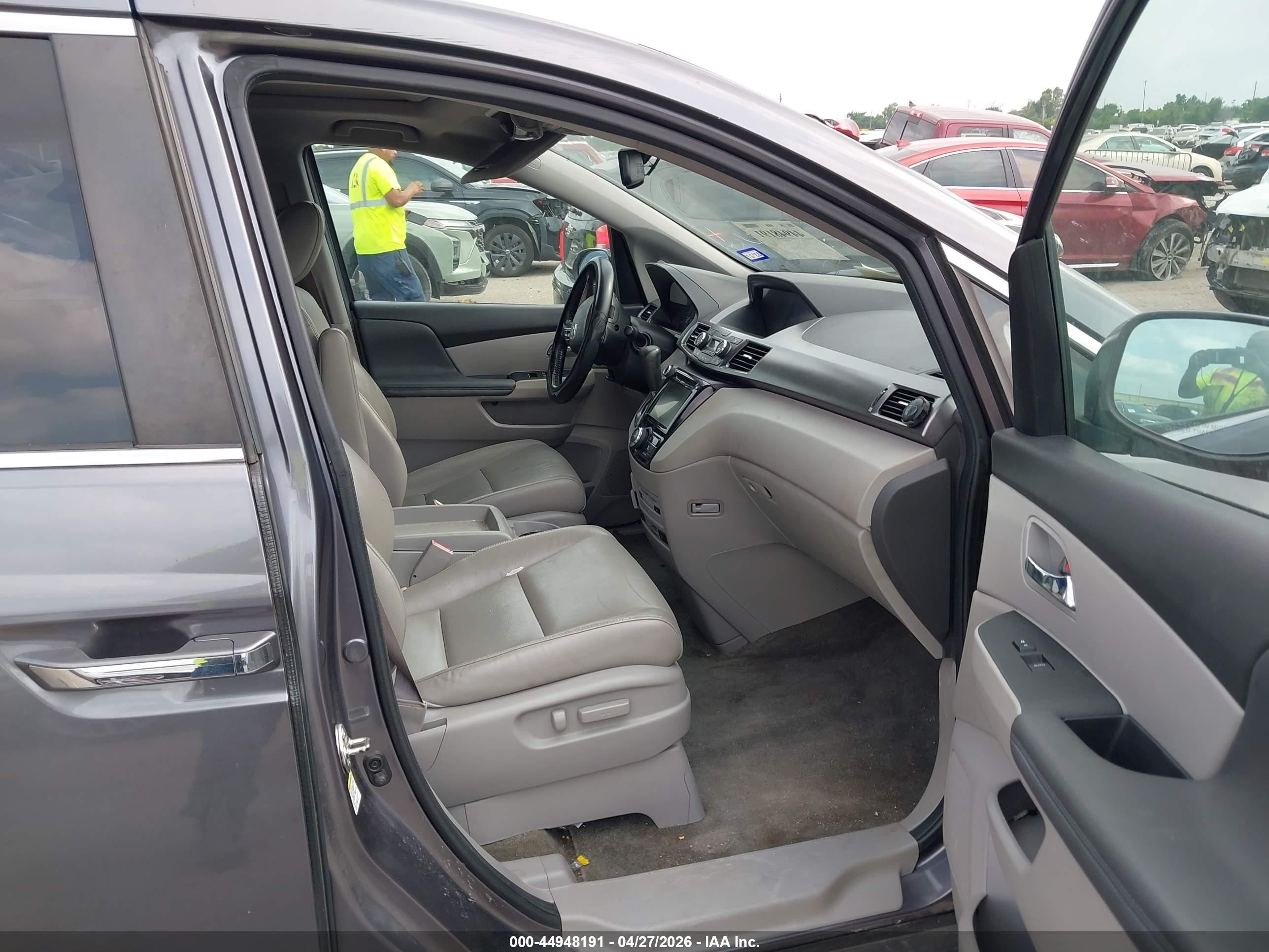 2015 Honda Odyssey Ex-l Gray vin: 5FNRL5H65FB089949