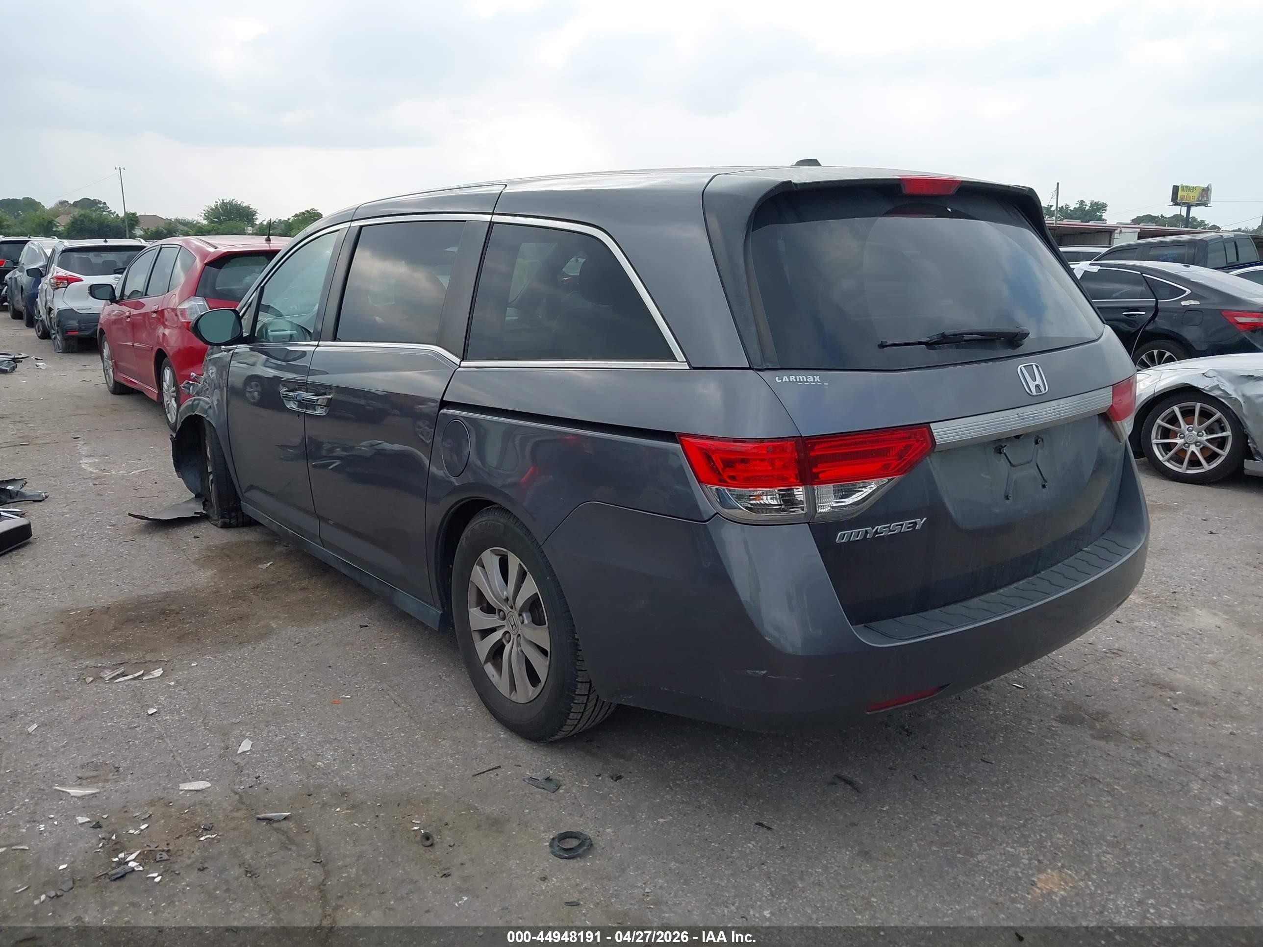 2015 Honda Odyssey Ex-l Gray vin: 5FNRL5H65FB089949