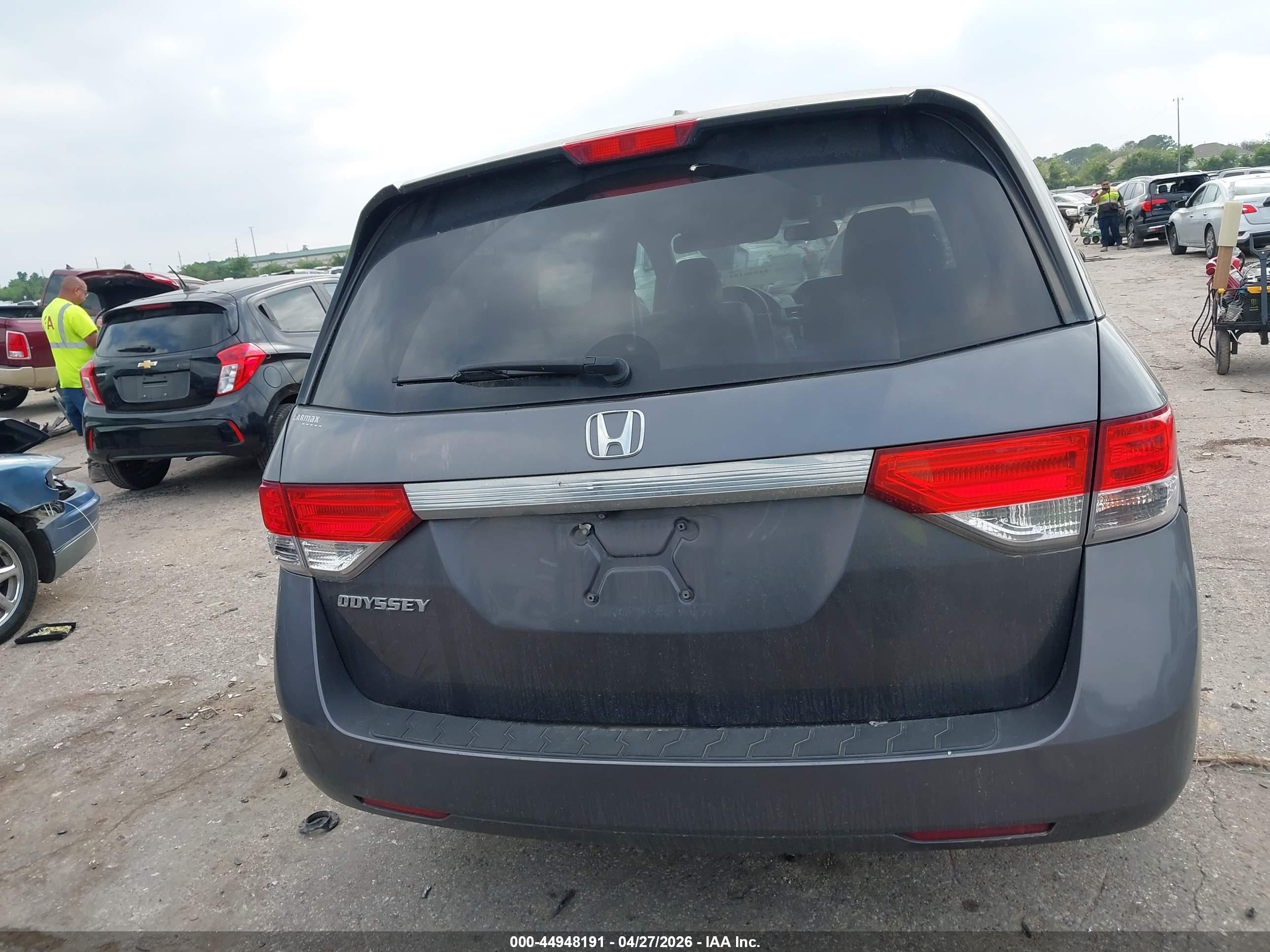 2015 Honda Odyssey Ex-l Gray vin: 5FNRL5H65FB089949