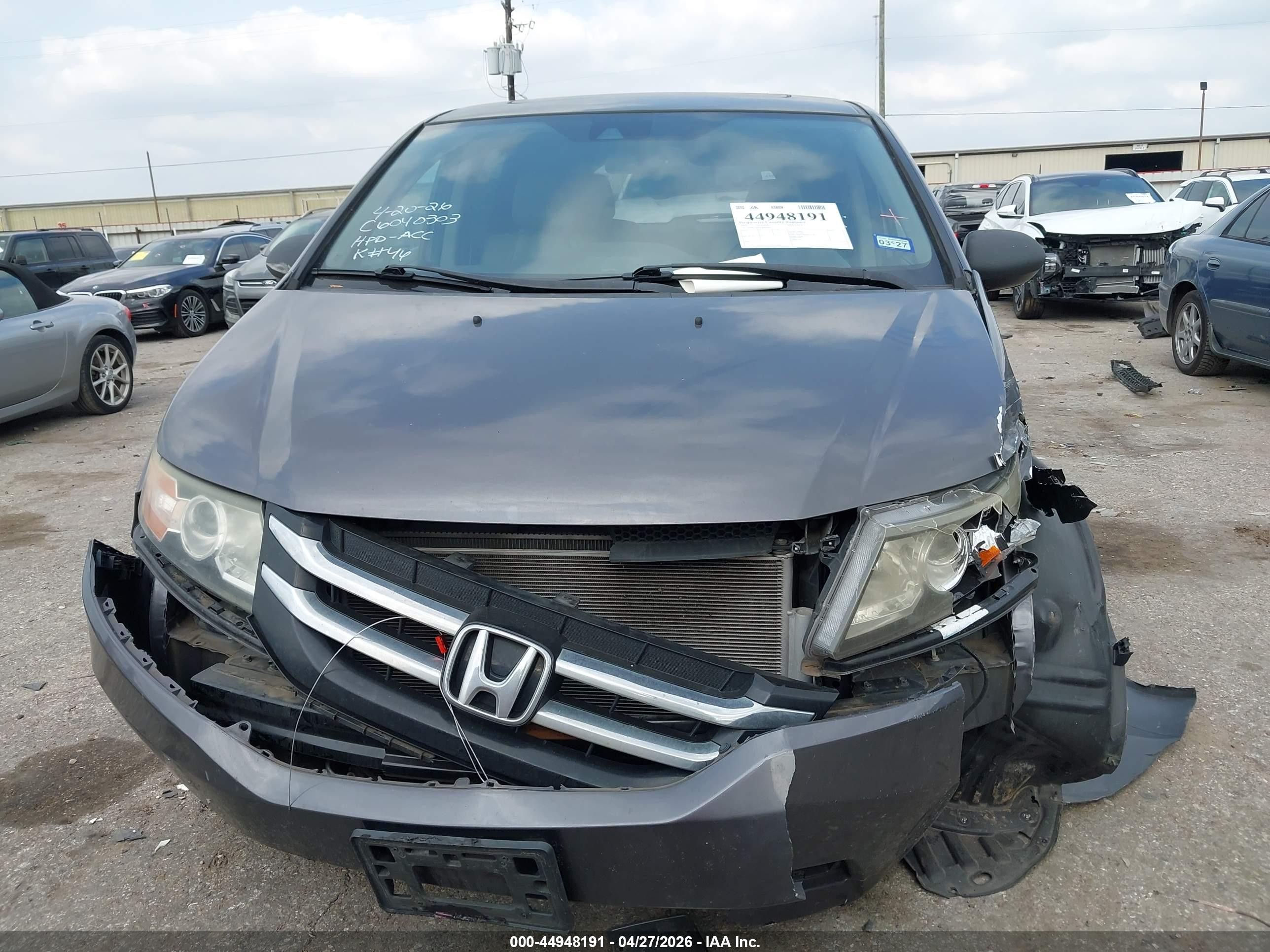 2015 Honda Odyssey Ex-l Gray vin: 5FNRL5H65FB089949