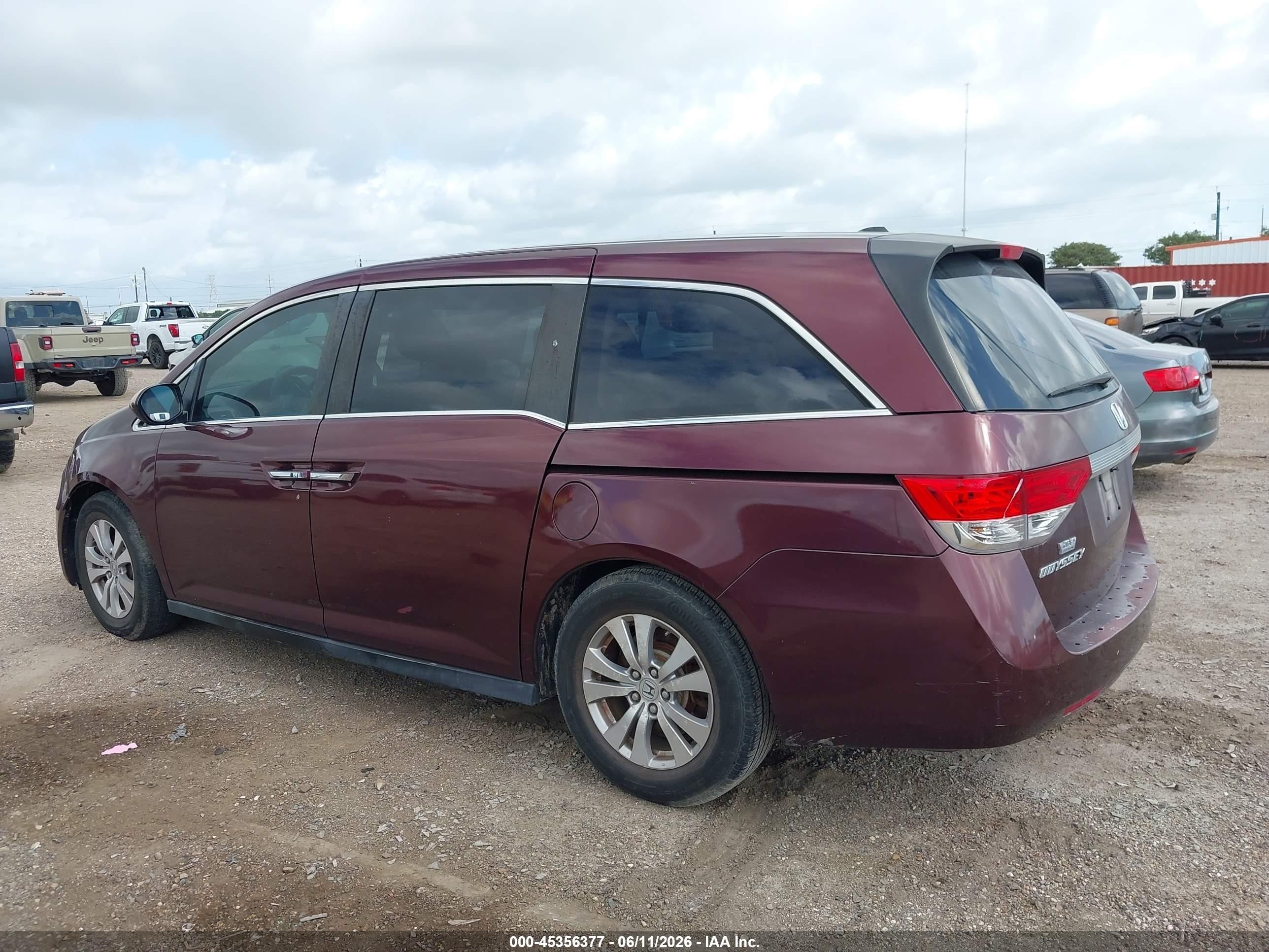 2015 Honda Odyssey Ex-l Champagne vin: 5FNRL5H65FB097436