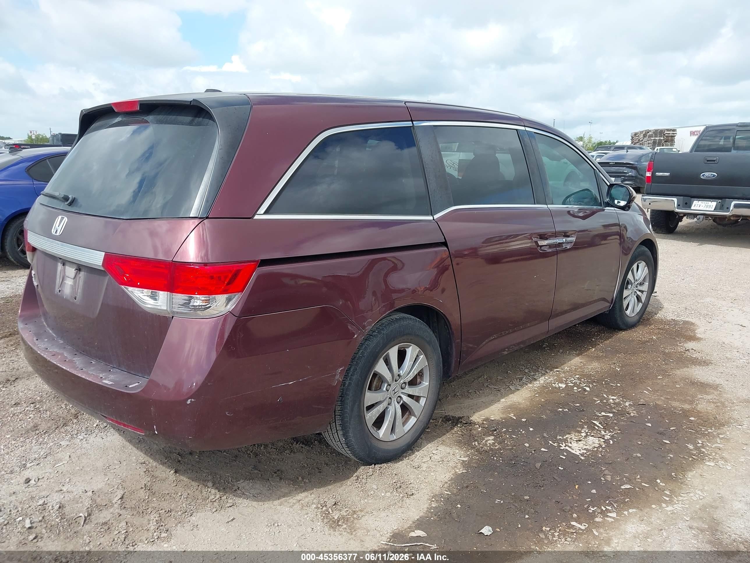 2015 Honda Odyssey Ex-l Champagne vin: 5FNRL5H65FB097436