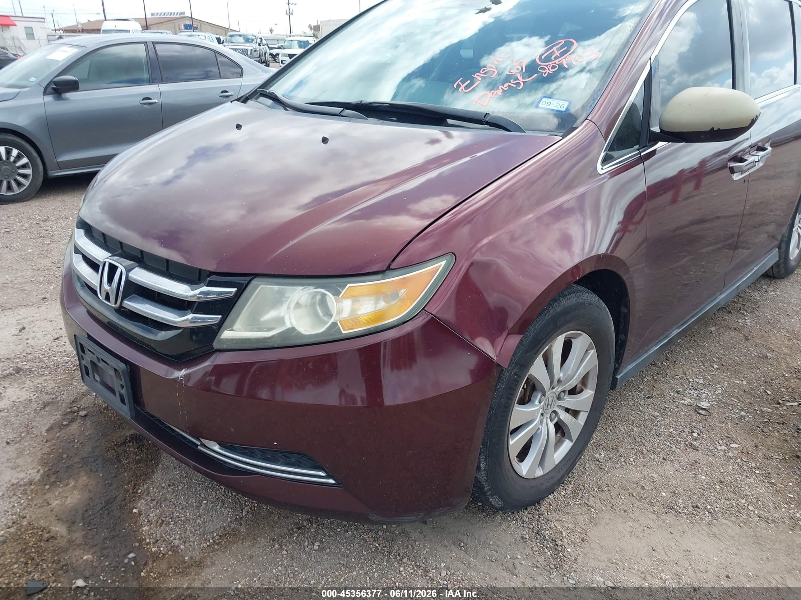 2015 Honda Odyssey Ex-l Champagne vin: 5FNRL5H65FB097436