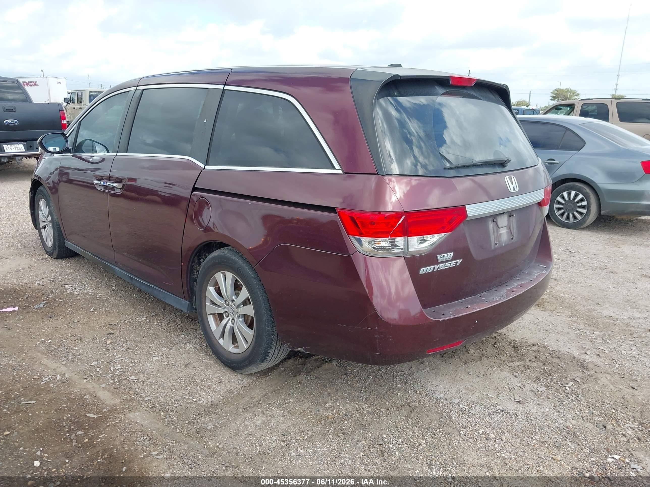 2015 Honda Odyssey Ex-l Champagne vin: 5FNRL5H65FB097436