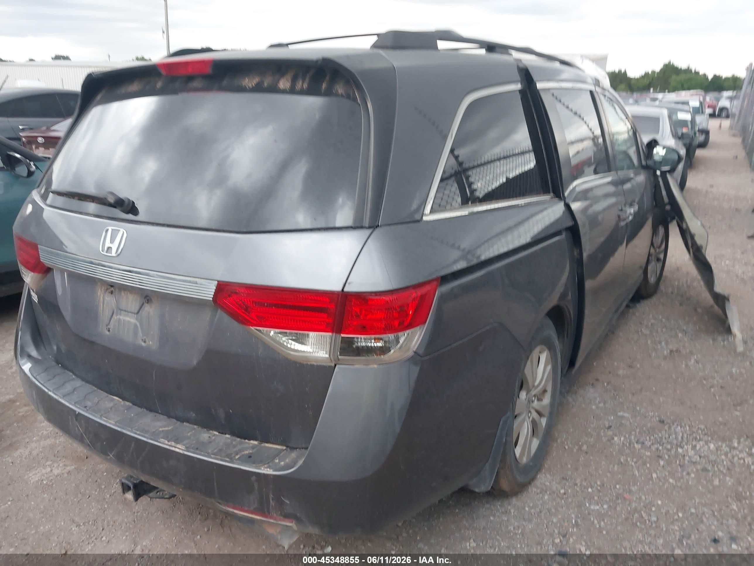 2015 Honda Odyssey Ex-l Gray vin: 5FNRL5H65FB100254