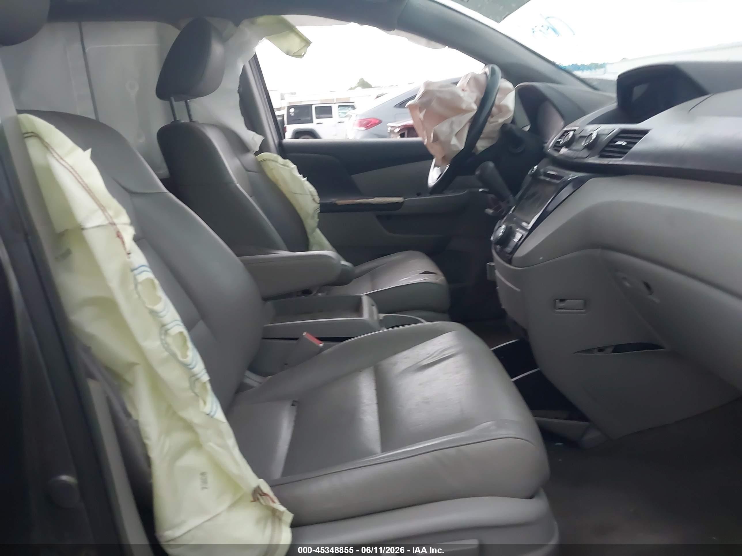 2015 Honda Odyssey Ex-l Gray vin: 5FNRL5H65FB100254