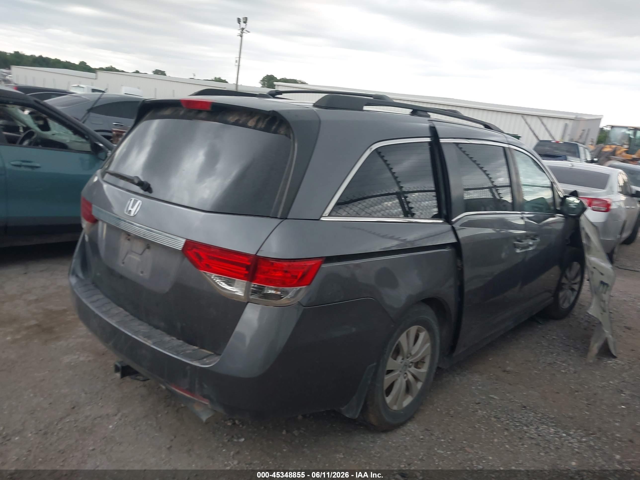 2015 Honda Odyssey Ex-l Gray vin: 5FNRL5H65FB100254