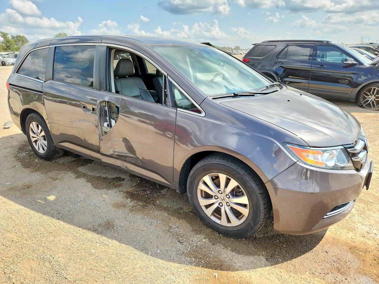 2015 Honda Odyssey Exl Gray vin: 5FNRL5H65FB115322