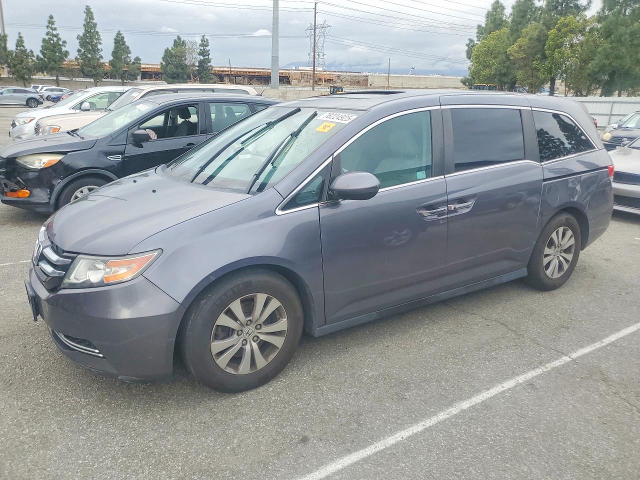 2015 Honda Odyssey Exl Gray vin: 5FNRL5H65FB123940