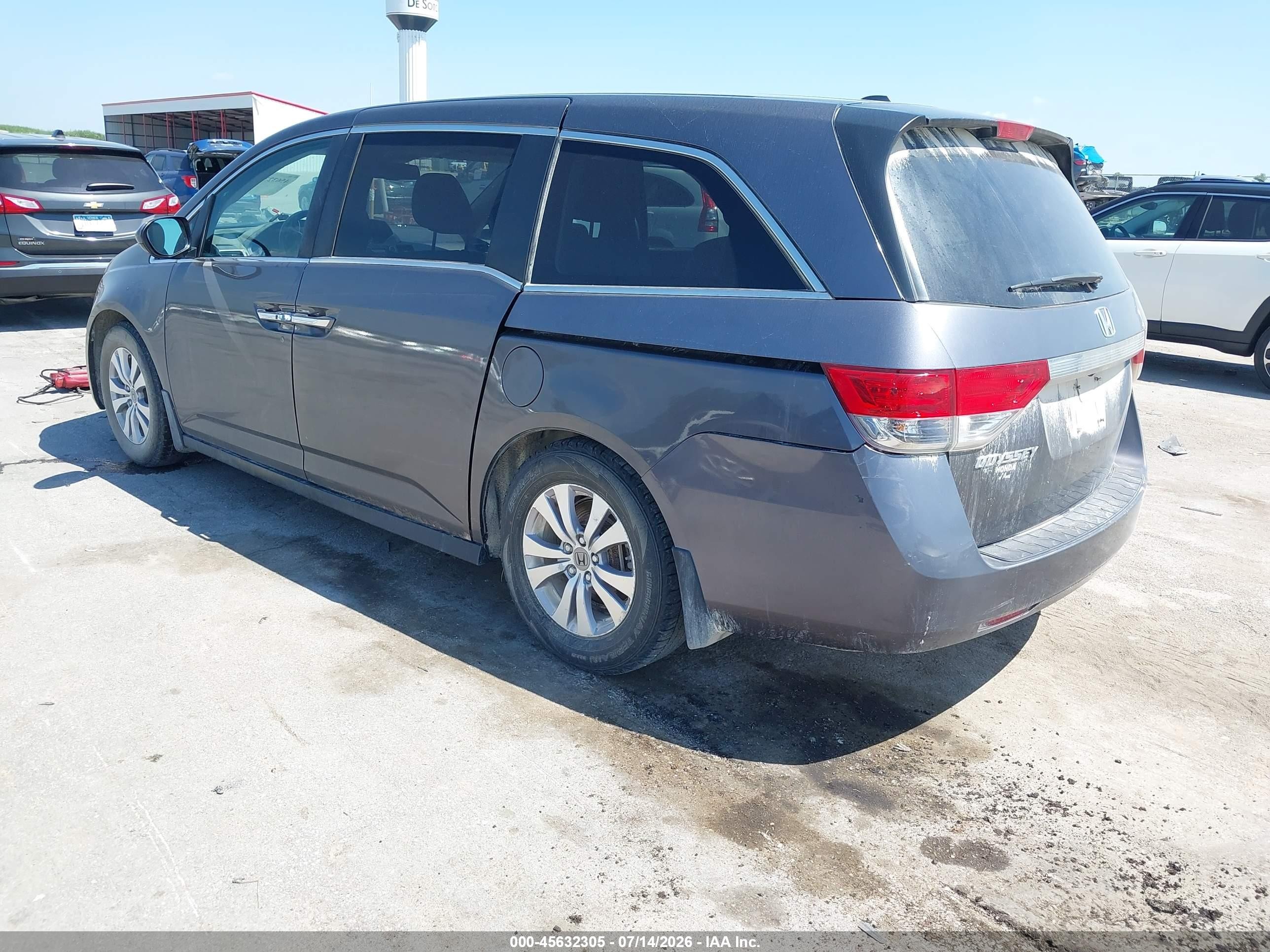 2015 Honda Odyssey Ex-l Gray vin: 5FNRL5H65FB125865