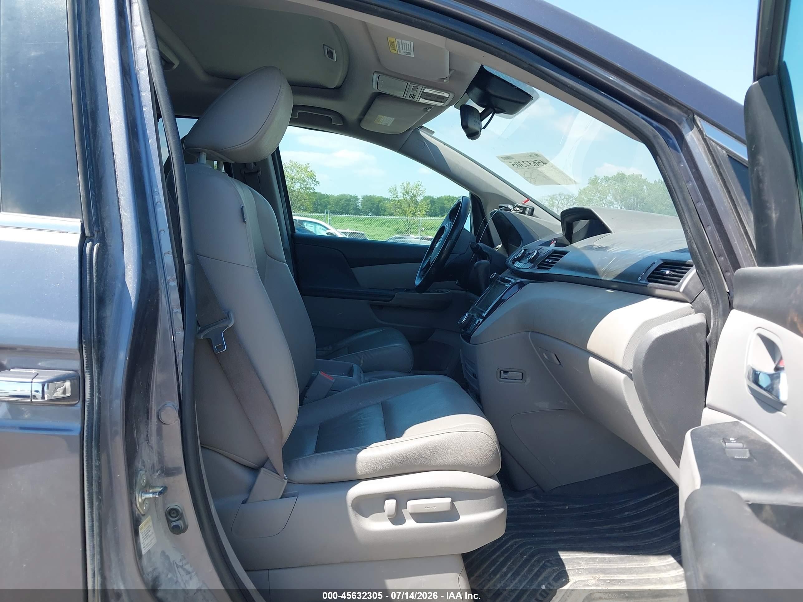 2015 Honda Odyssey Ex-l Gray vin: 5FNRL5H65FB125865