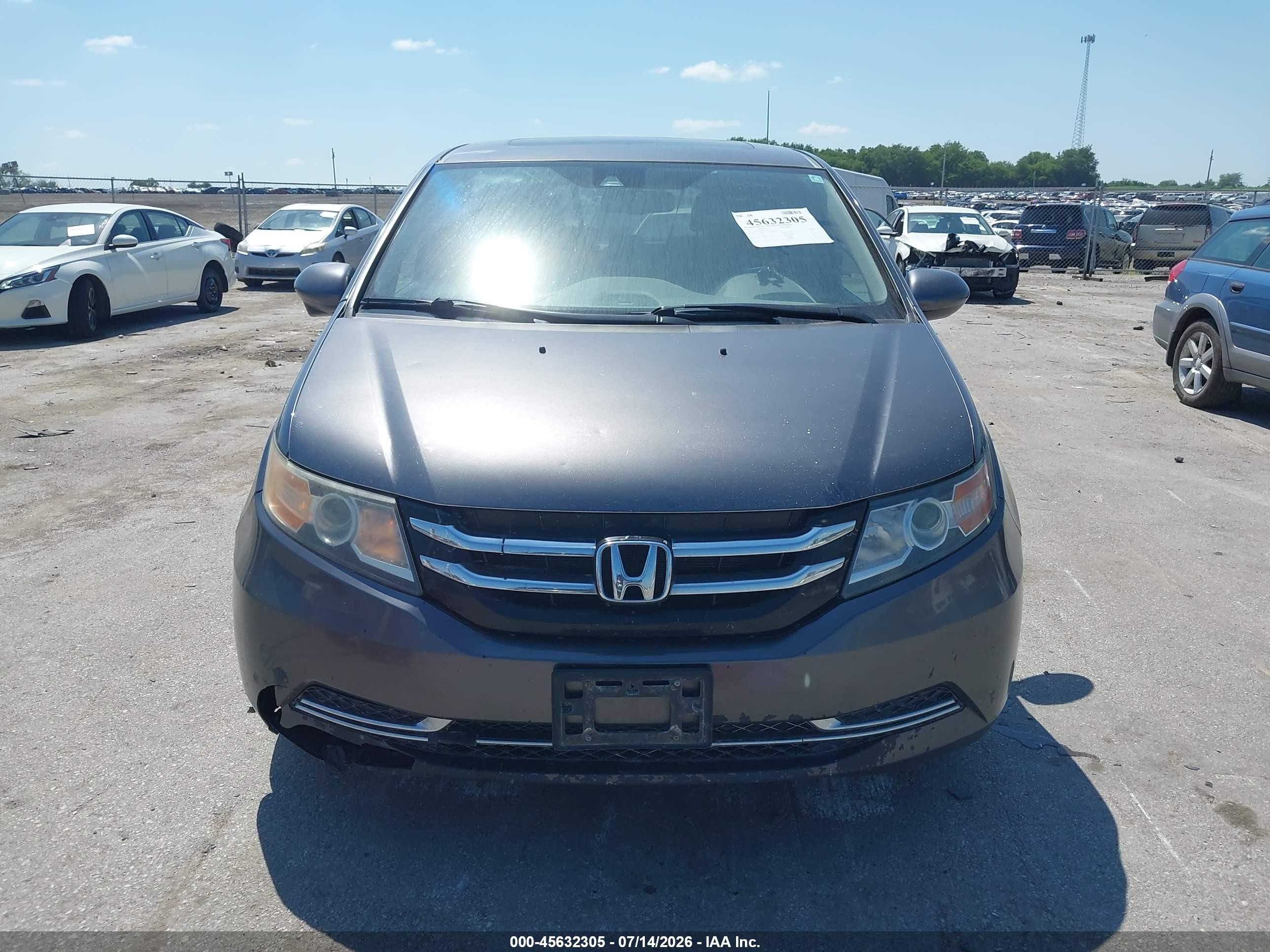 2015 Honda Odyssey Ex-l Gray vin: 5FNRL5H65FB125865