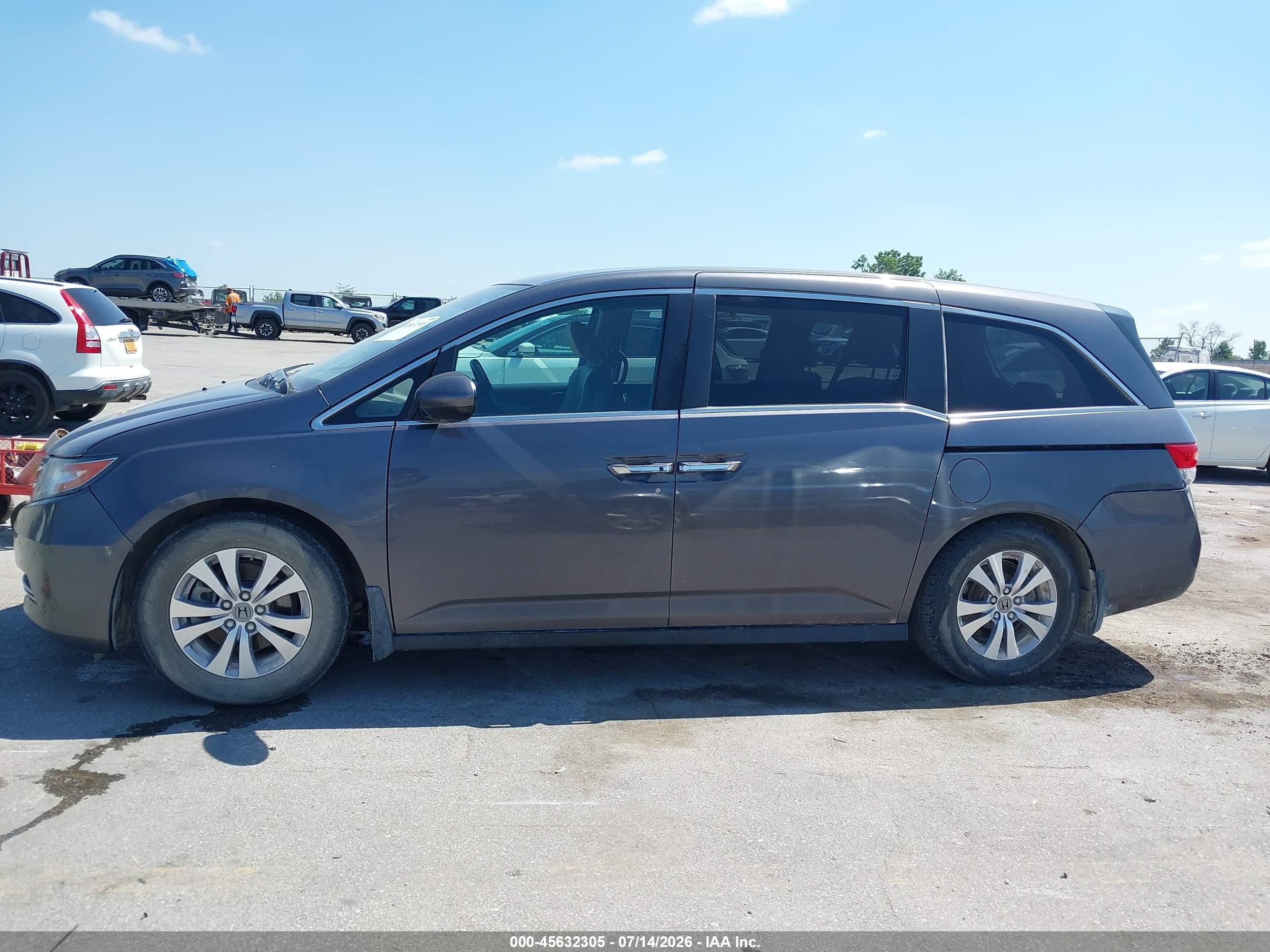 2015 Honda Odyssey Ex-l Gray vin: 5FNRL5H65FB125865