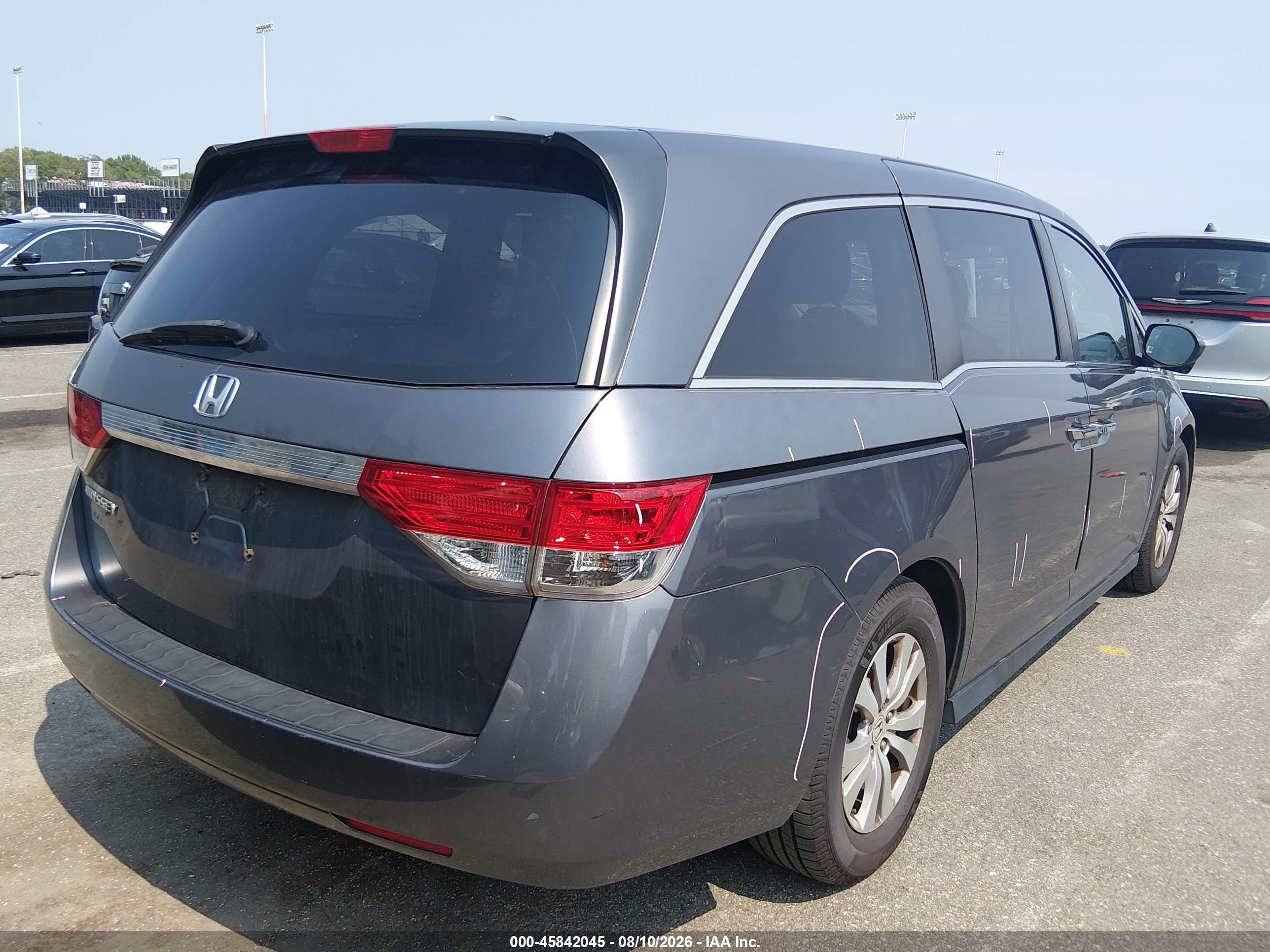 2016 Honda Odyssey Ex-l Gray vin: 5FNRL5H65GB104855