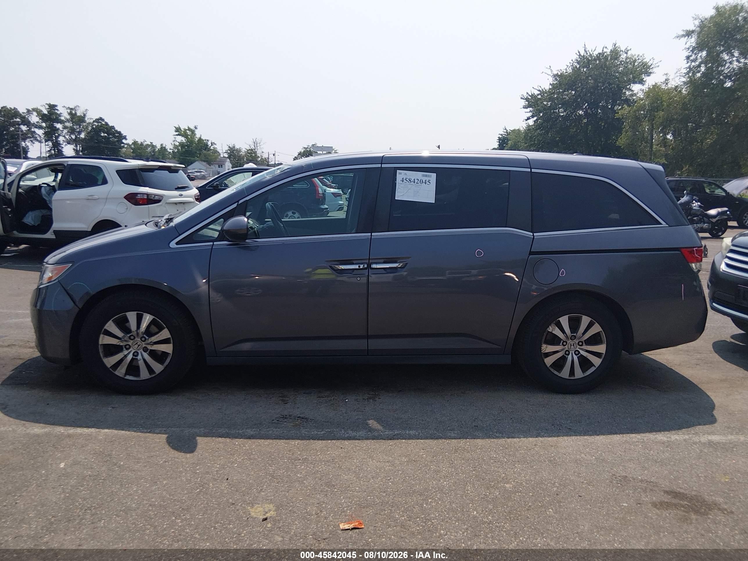 2016 Honda Odyssey Ex-l Gray vin: 5FNRL5H65GB104855