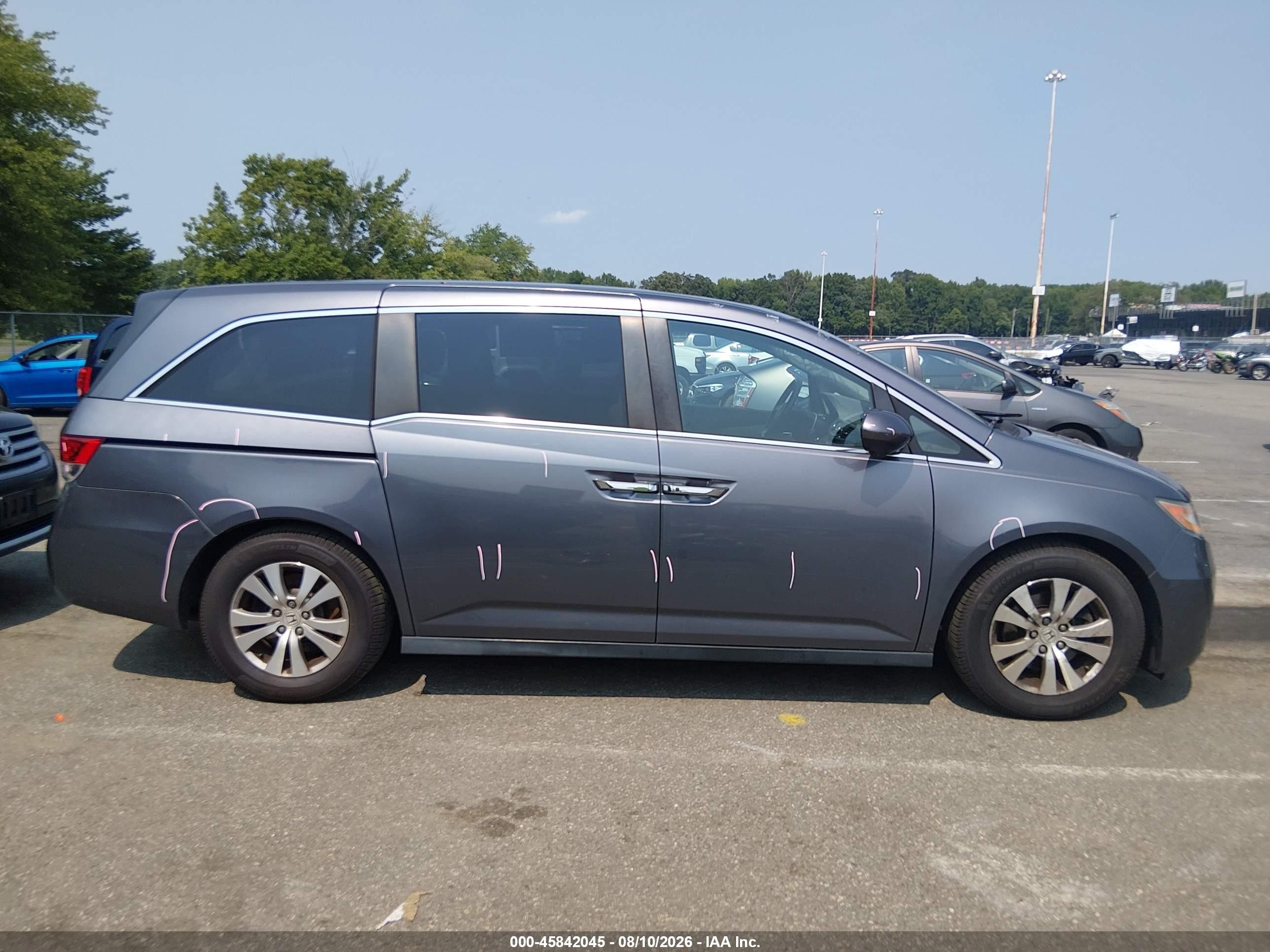 2016 Honda Odyssey Ex-l Gray vin: 5FNRL5H65GB104855