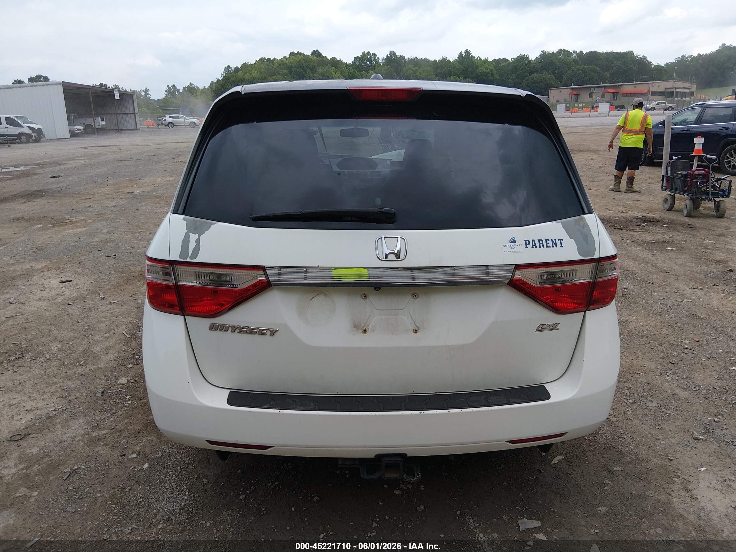 2011 Honda Odyssey Ex-l White vin: 5FNRL5H66BB002523